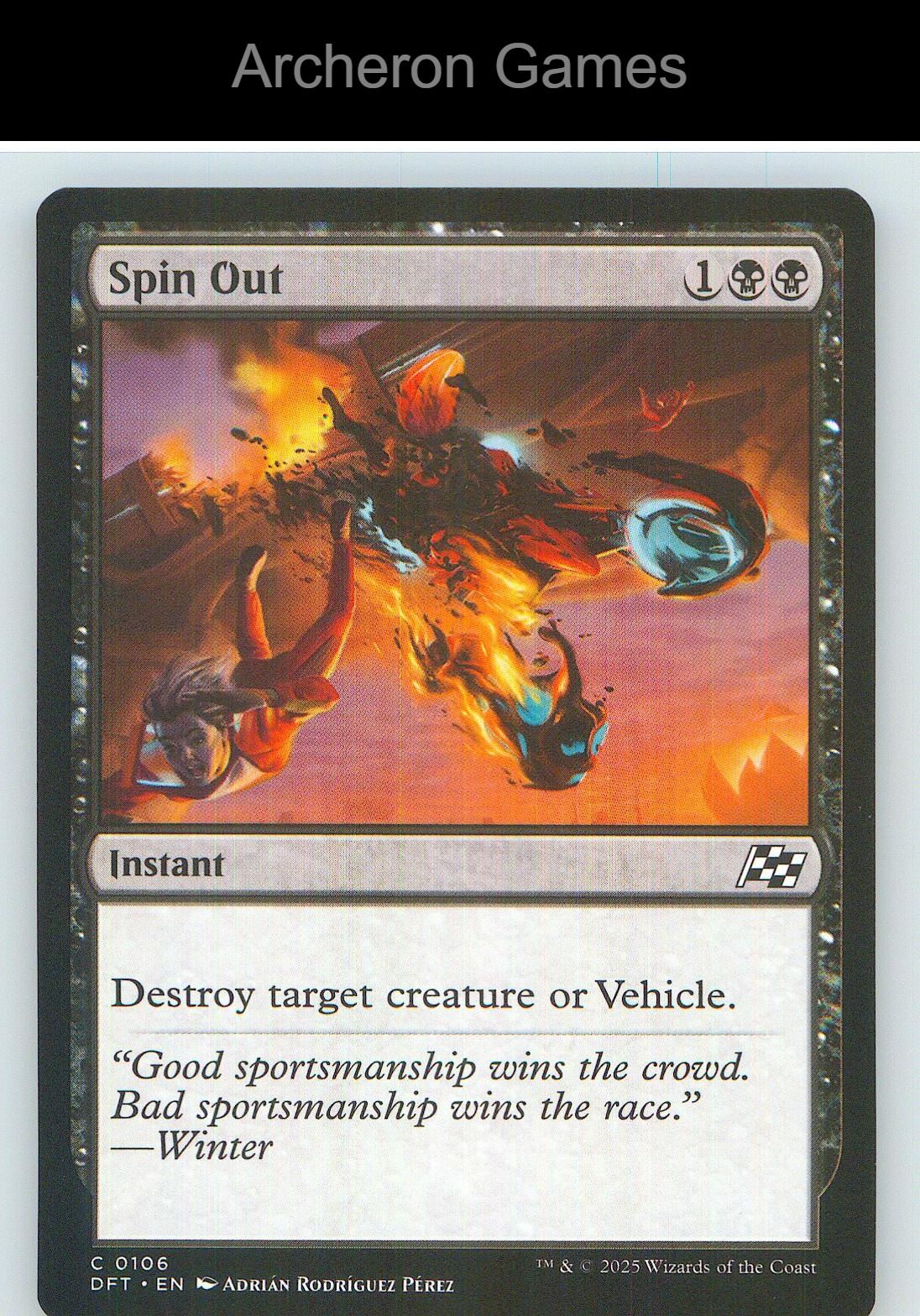 Spin Out DFT 106 C MTG Card NM/EX+