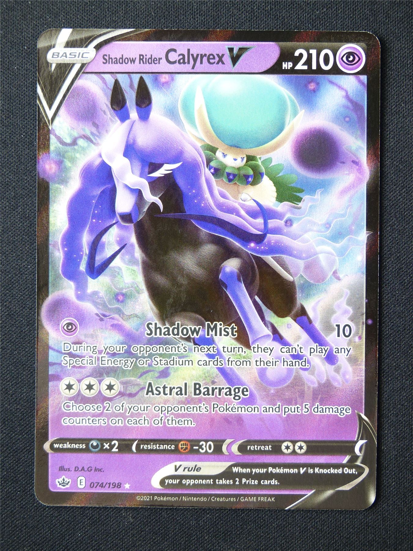 Shadow Rider Calyrex V 074/198 Holo - Pokemon Card #6V4