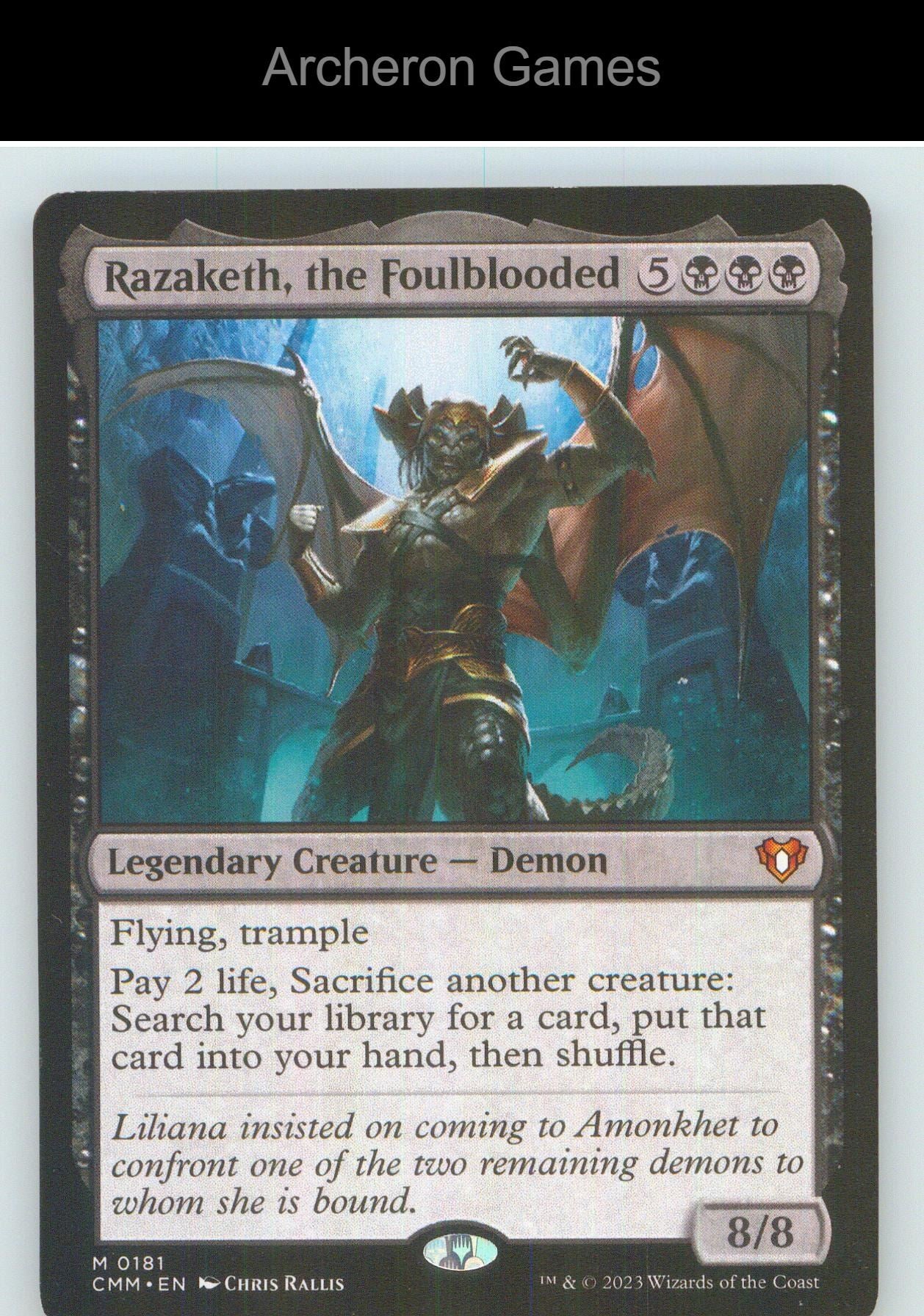 Razaketh, the Foulblooded CMM 181 Mythic MTG Card NM/EX+