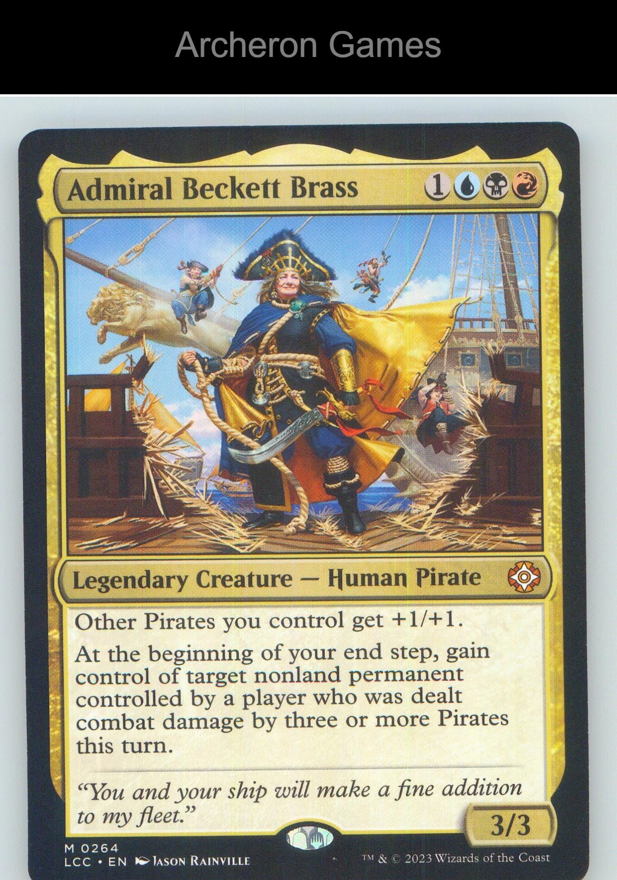 Admiral Beckett Brass LCC 264 Mythic MTG Card NM/EX+