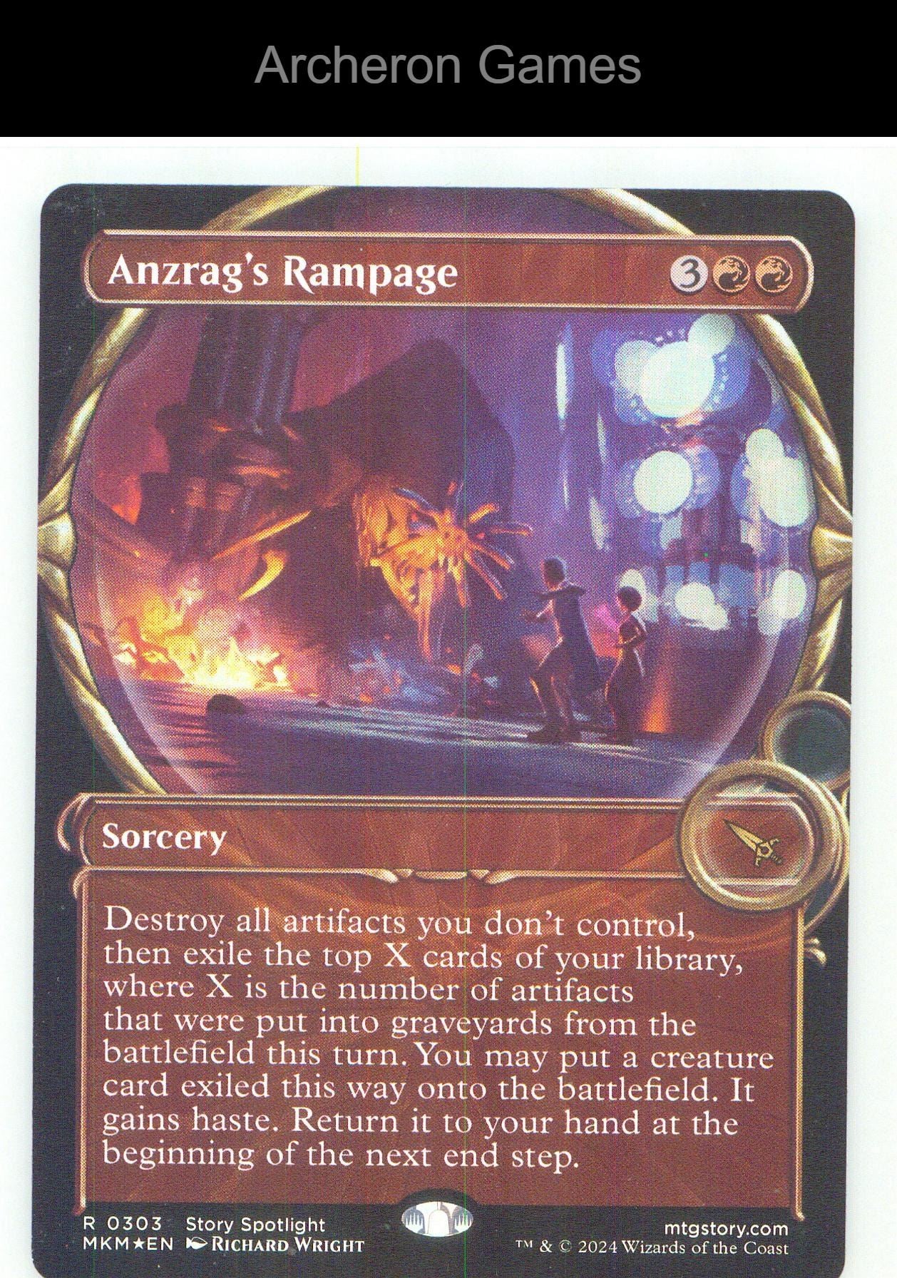 Anzrag's Rampage (Showcase) MKM 303 R MTG Card NM/EX+ Foil