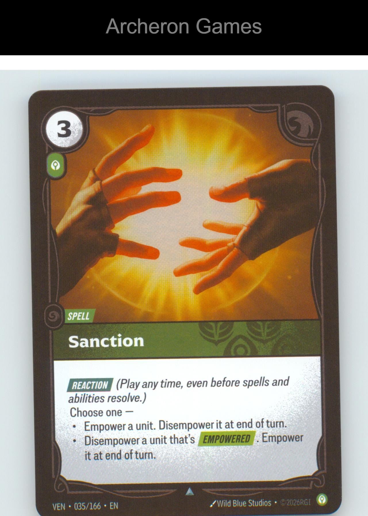 Sanction VEN 035/166 UC Vendetta Riftbound Card Foil