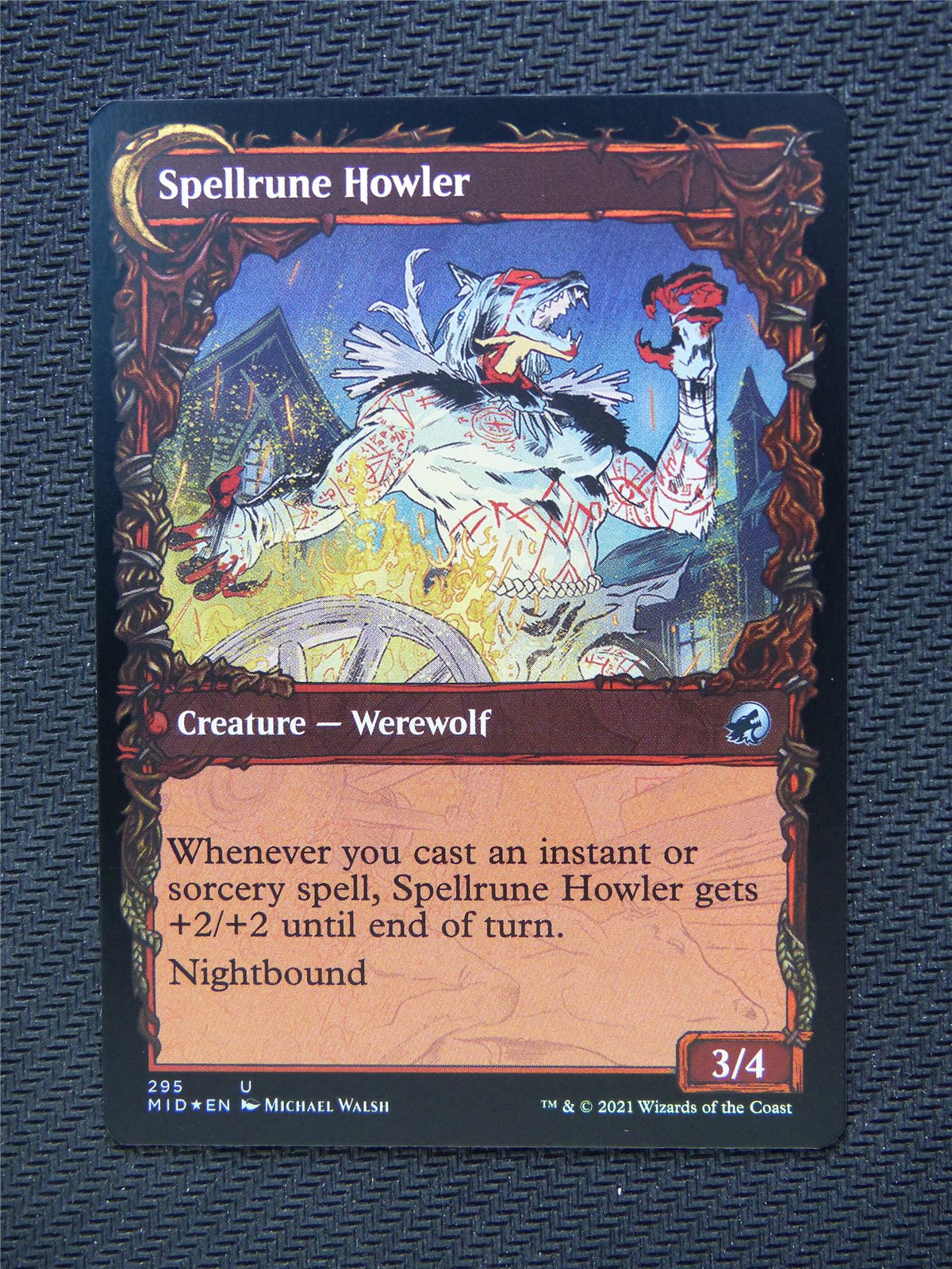 Spellrune Painter Spellrune Howler Foil Showcase - Innistrad - Mtg Card #3M0