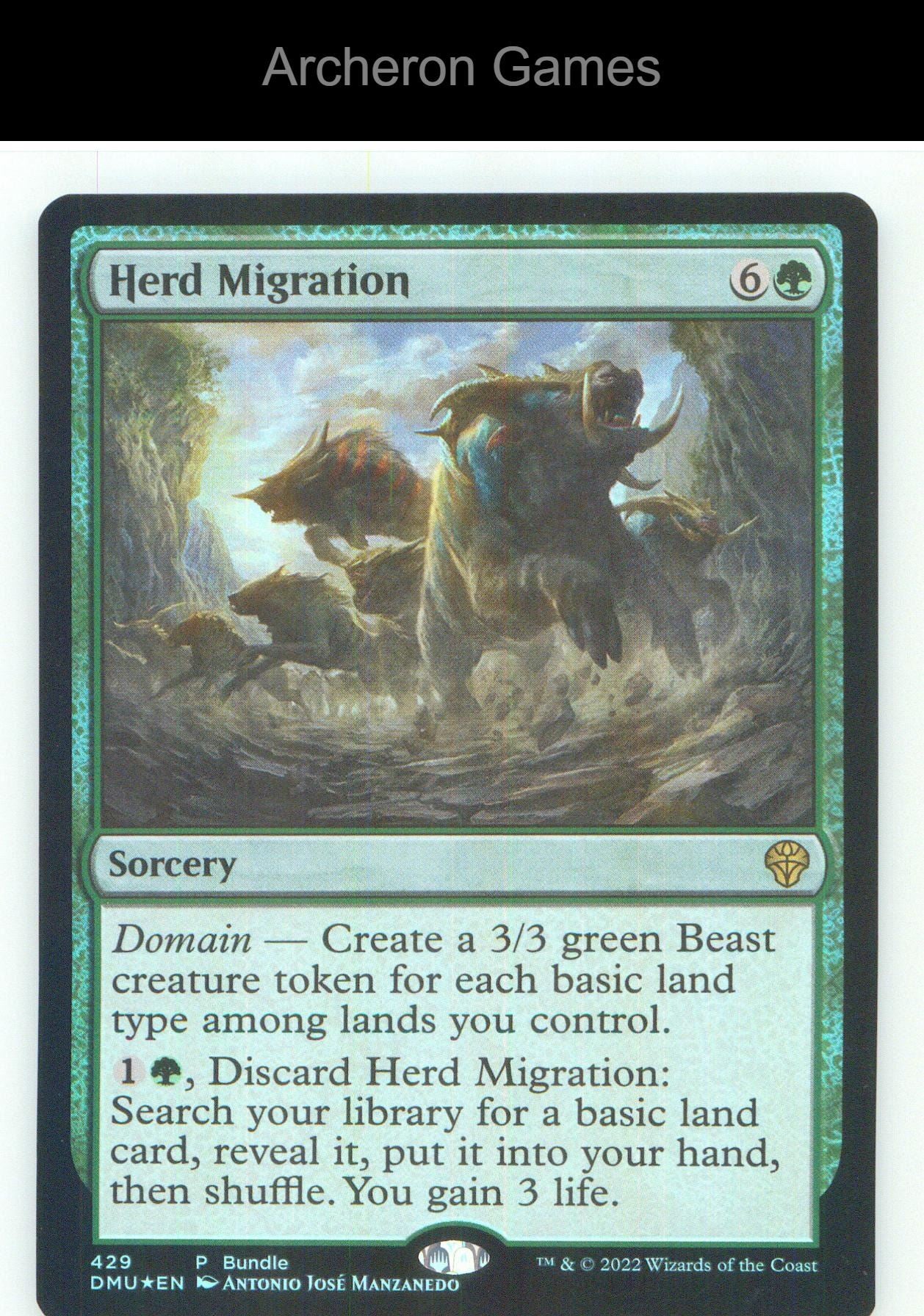 Herd Migration (DMU Bundle) 429 P MTG Card NM/EX+ Foil