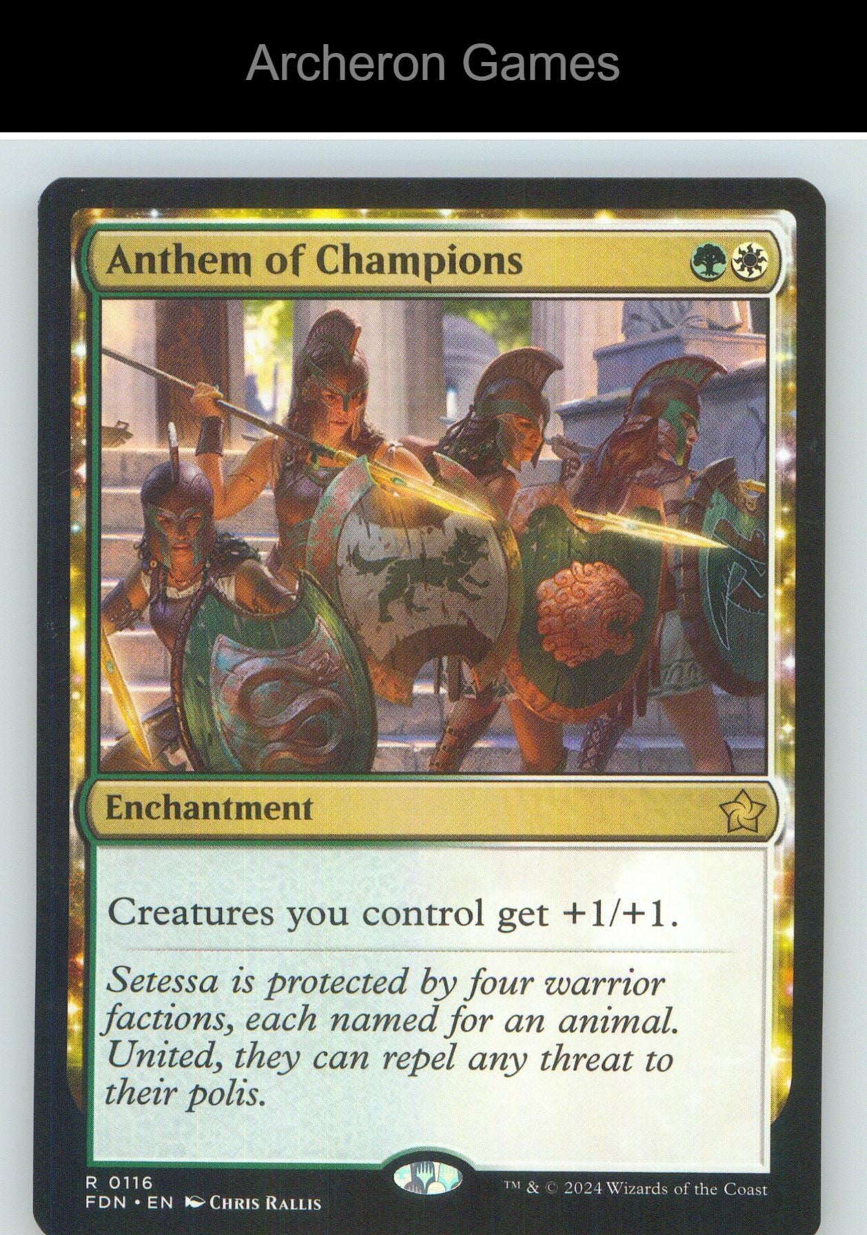 Anthem of Champions FDN 116 R MTG Card NM/EX+