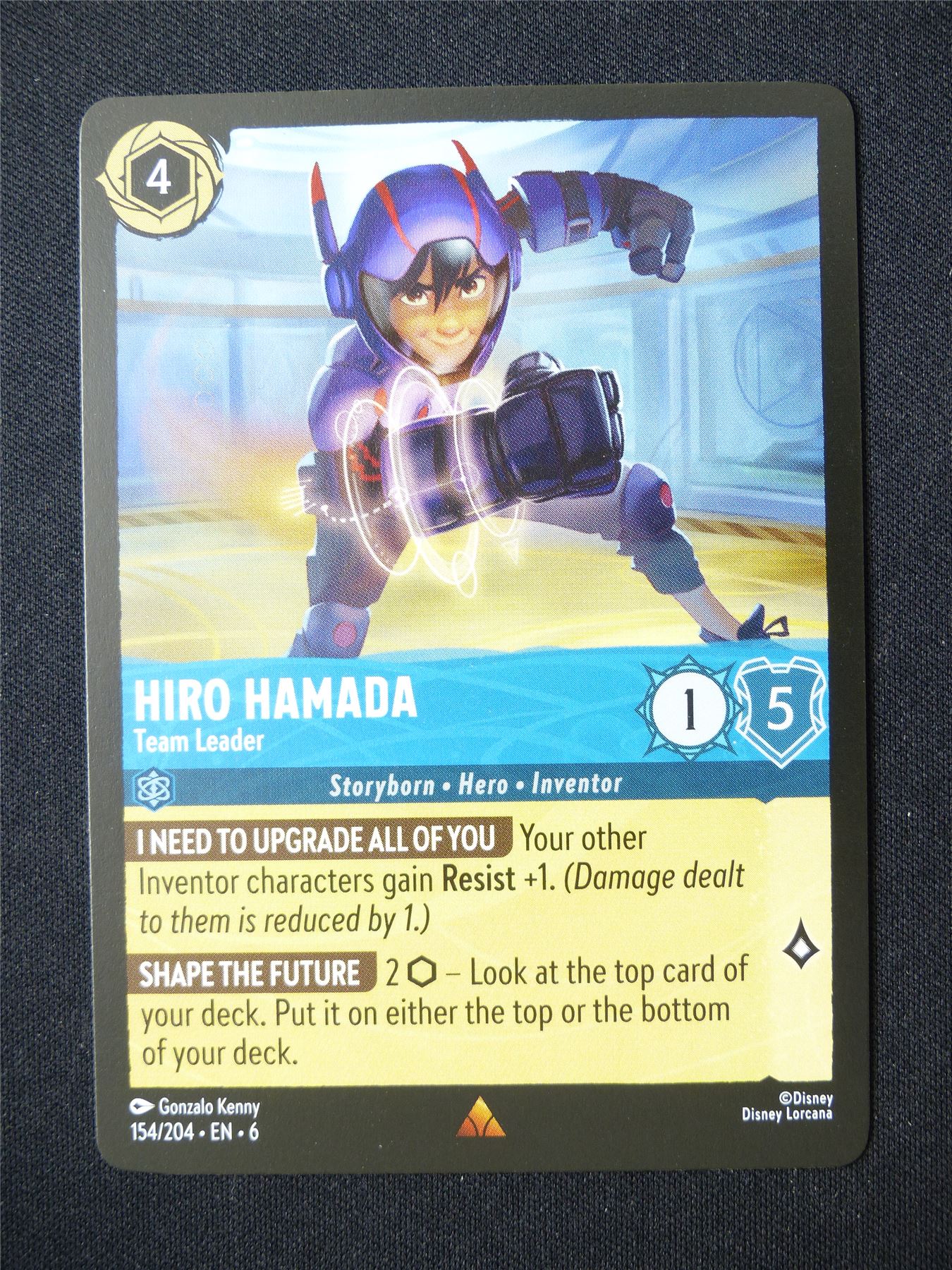 Hiro Hamada Team Leader 154/204 - Lorcana Card #6EW