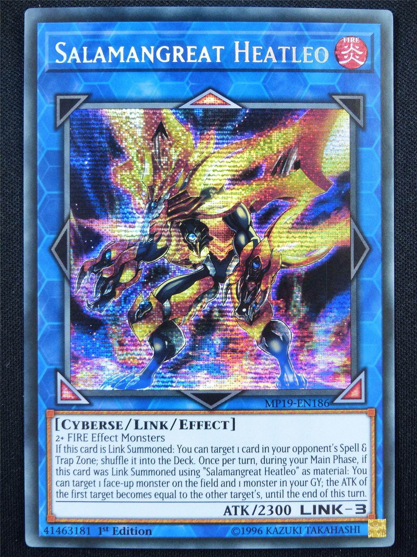 Salamangreat Heatleo MP19 Secret Rare - 1st ed Yugioh Card #20B Archeron Salamangreat Heatleo MP19 Secret Rare - 1st ed Yugioh Card #20B Archeron