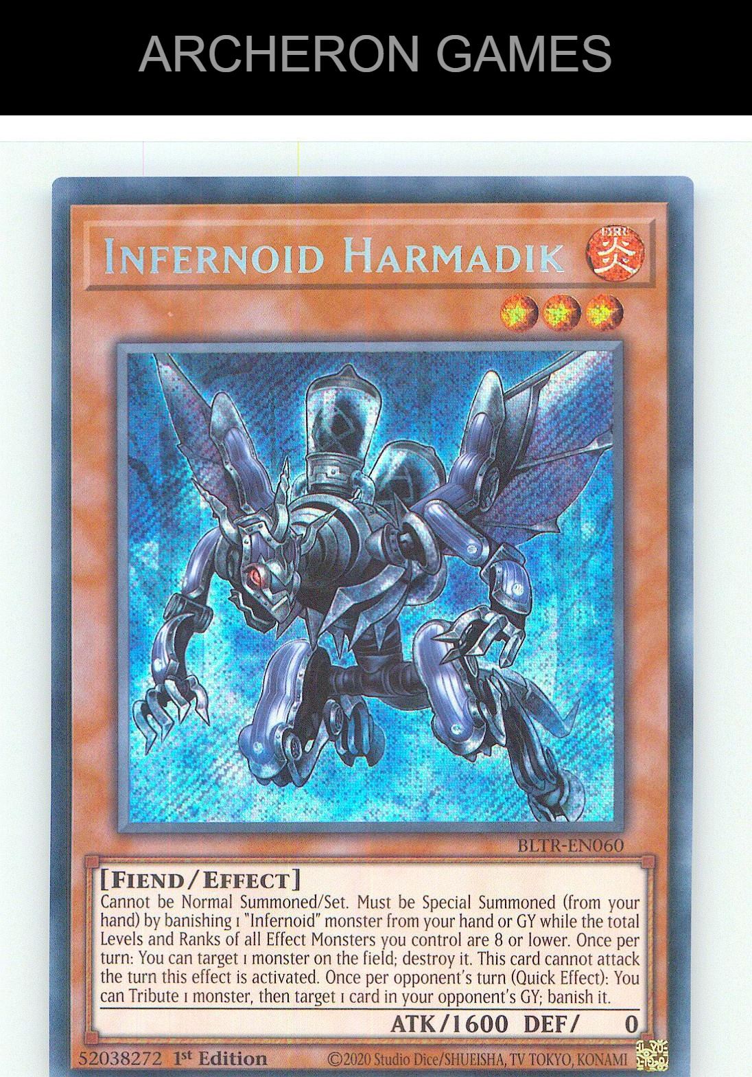 Infernoid Harmadik SEC YUGIOH Card 1st Edition