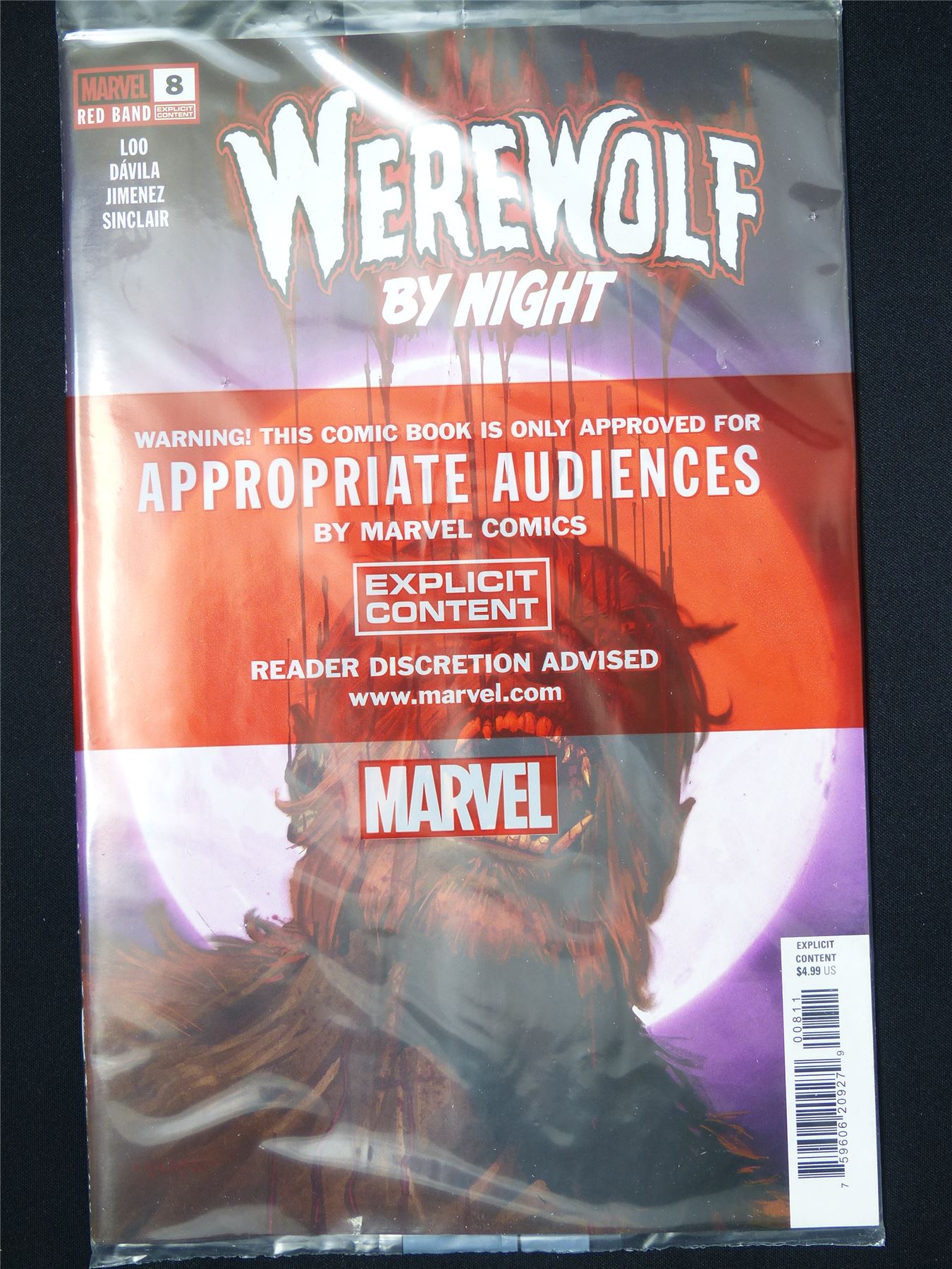 WEREWOLF By Night #8 Red Band - B&B May 2025 Marvel Comic #1OQ