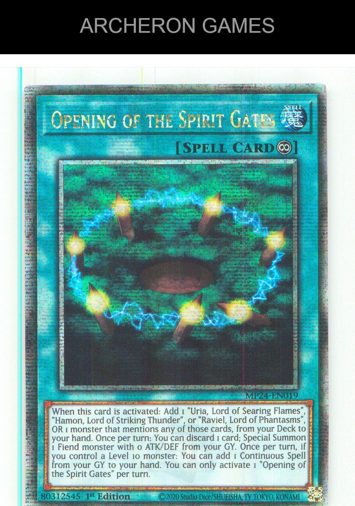 Opening of the Spirit Gates (Quarter Century Secret Rare) YUGIOH 1st Edition
