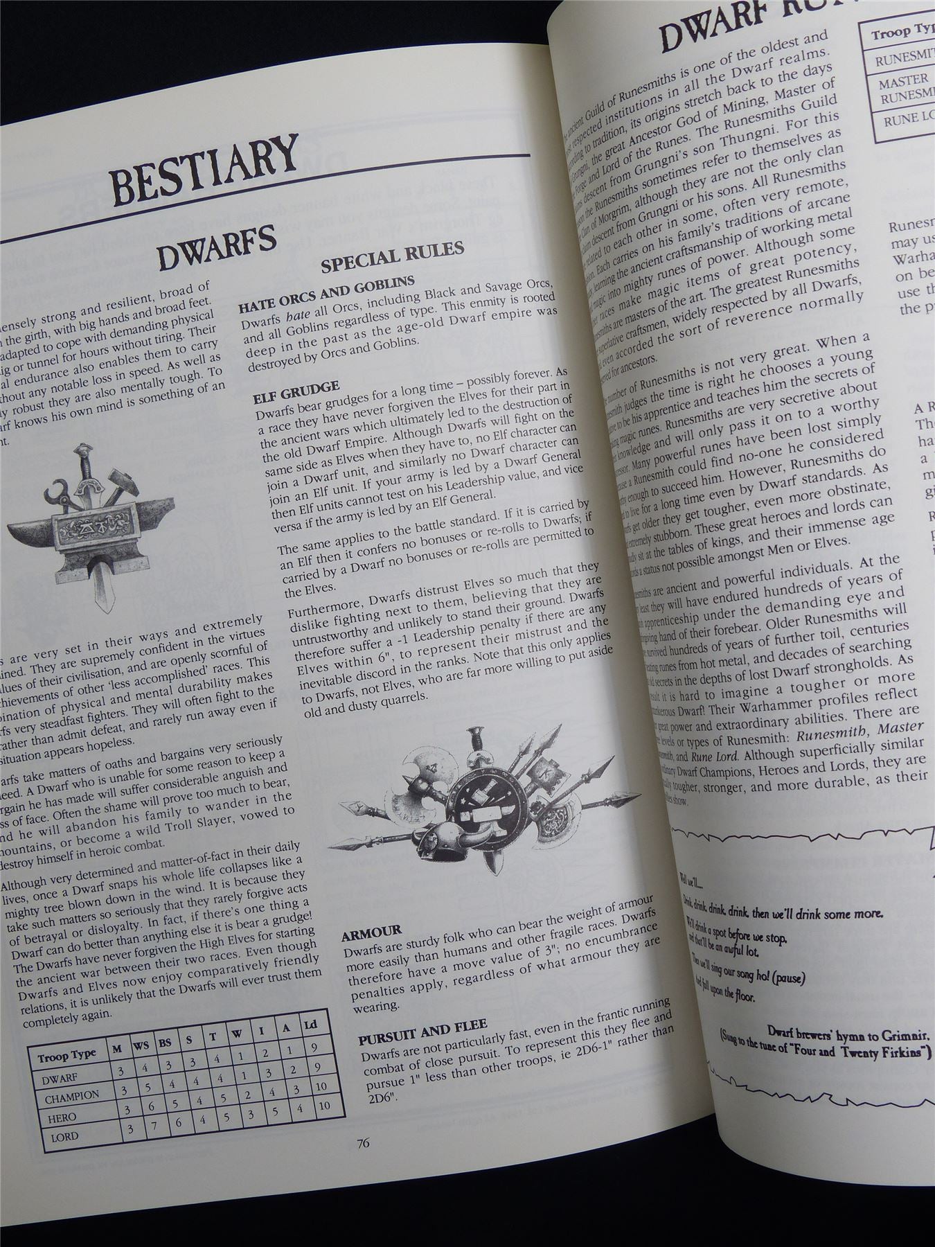 Warhammer Armies: Dwarfs 4th Edition Softback 1993 - Warhammer Old World #1HH