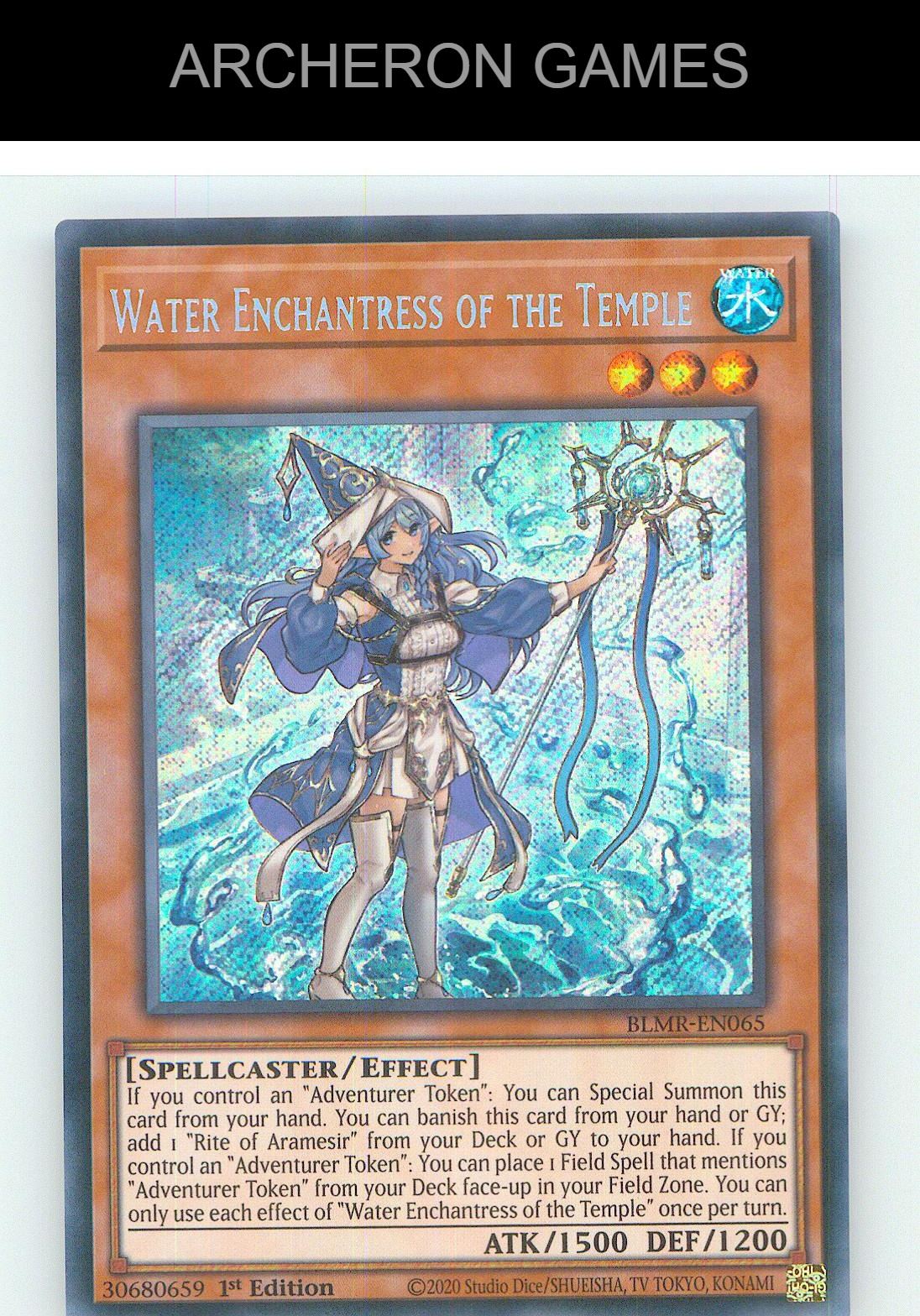 Water Enchantress of the Temple SEC YUGIOH Card 1st Edition