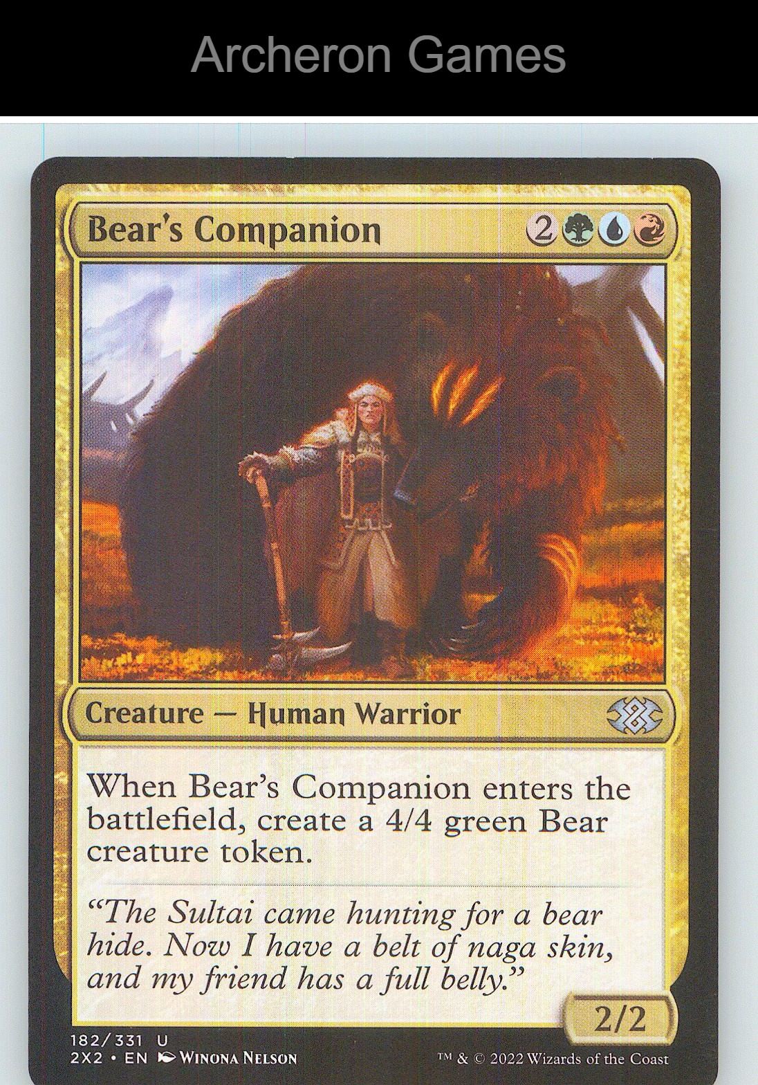 Bear's Companion 2X2 182 UC MTG Card NM/EX+