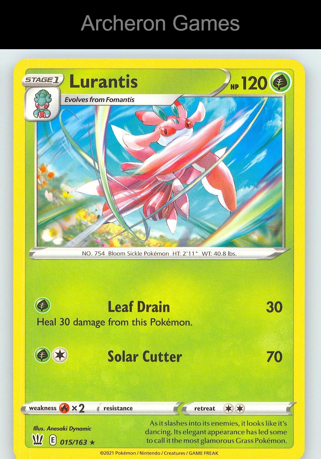 Pokemon Card Lurantis BST 015/163 R Battle Styles