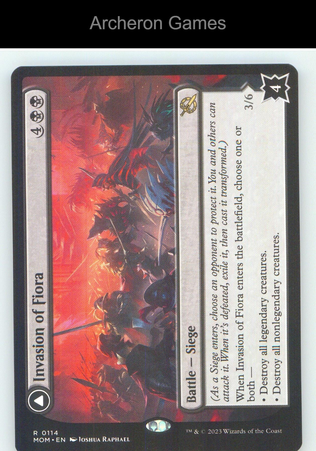 Invasion of Fiora MOM 114 R MTG Card NM/EX+