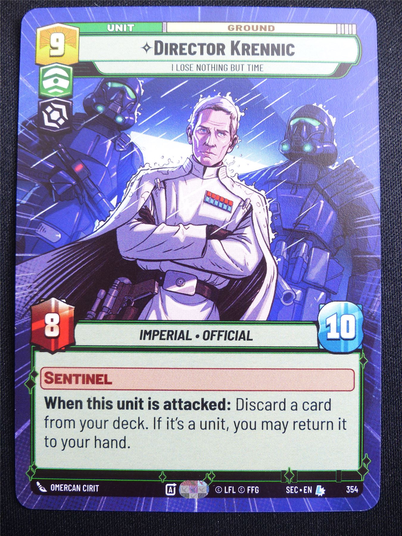 Director Krennic 354 Hyperspace - Star Wars Unlimited Card #4GQ