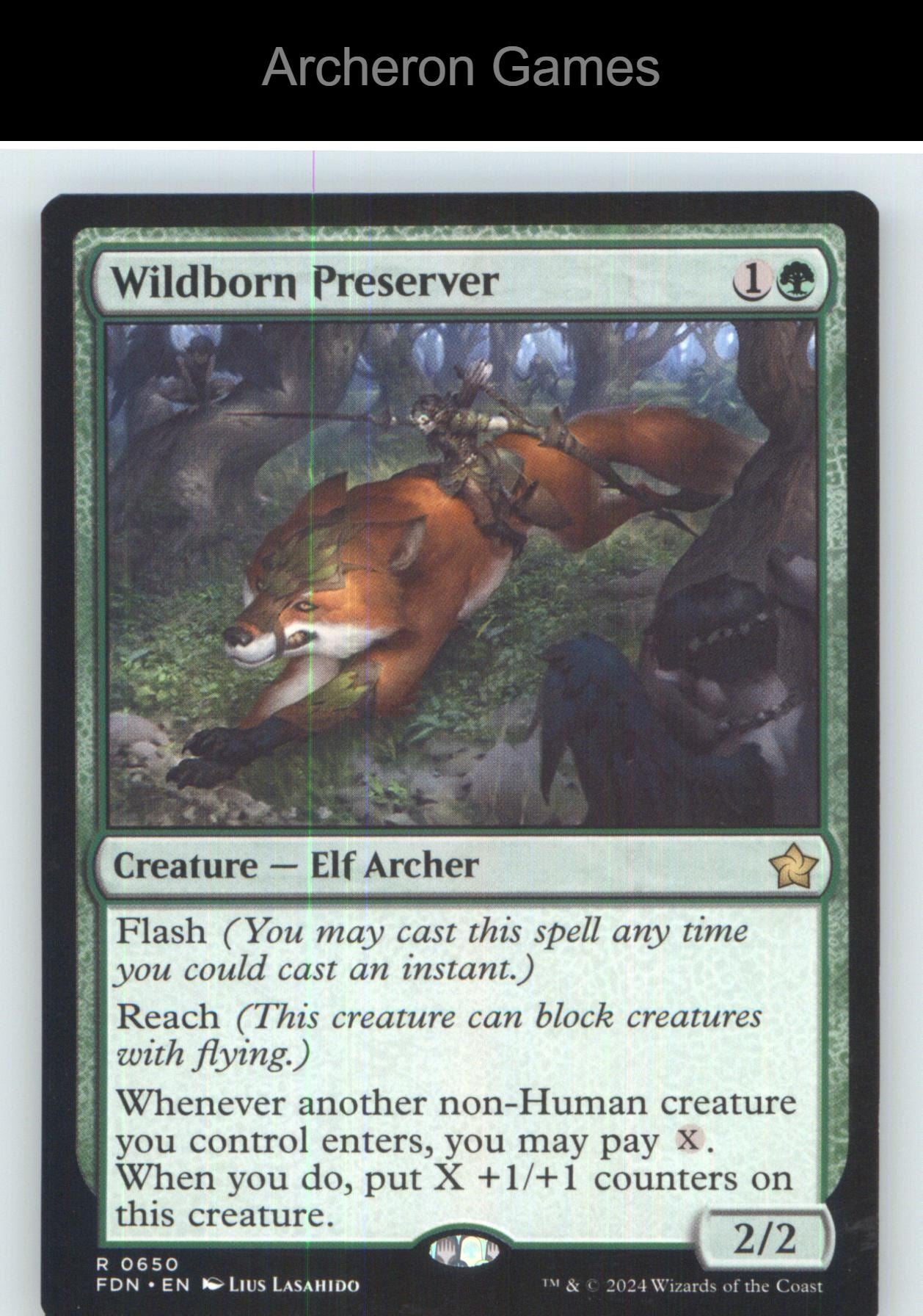 Wildborn Preserver FDN 650 R MTG Card NM/EX+