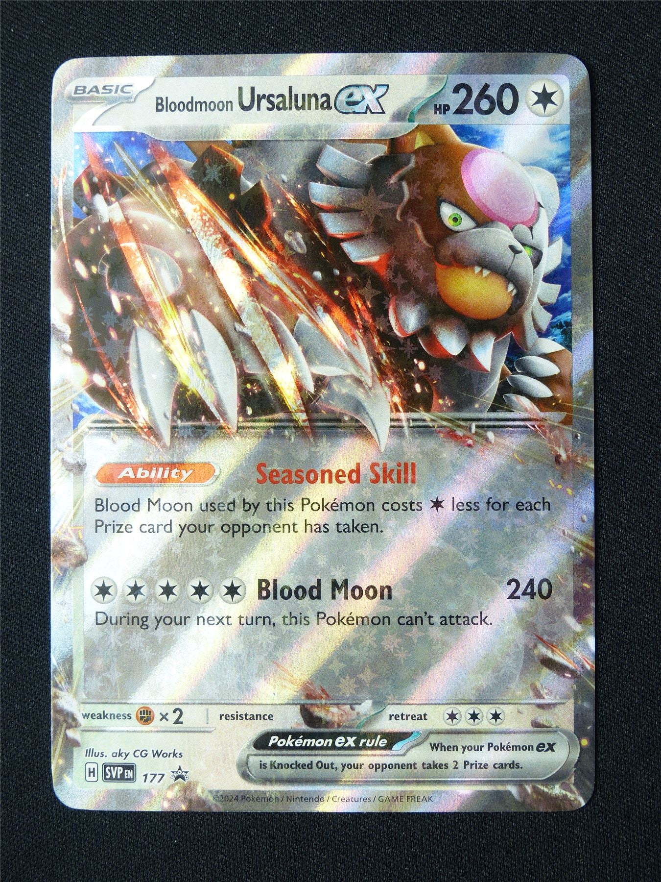 Bloodmoon Ursaluna EX 177 Promo Holo - Pokemon Card #8WB