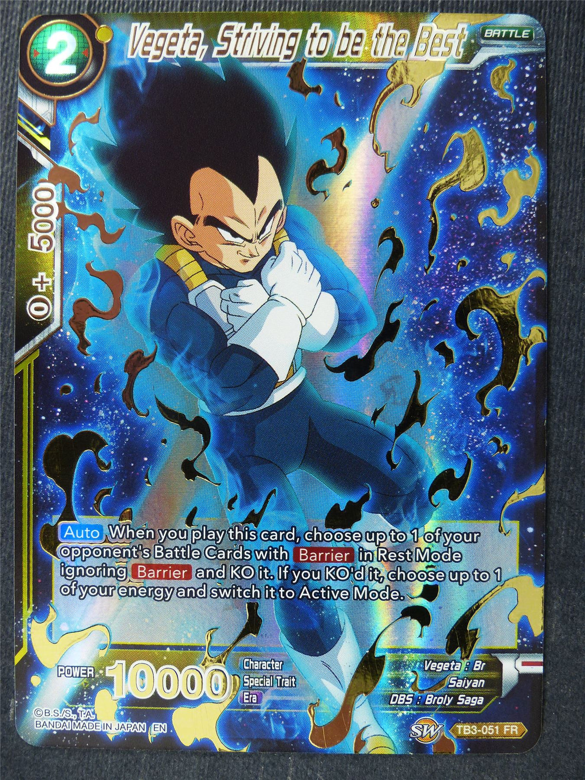 Vegeta Striving to be the Best Foil - Mythic Booster - Dragon Ball Super Card #42T