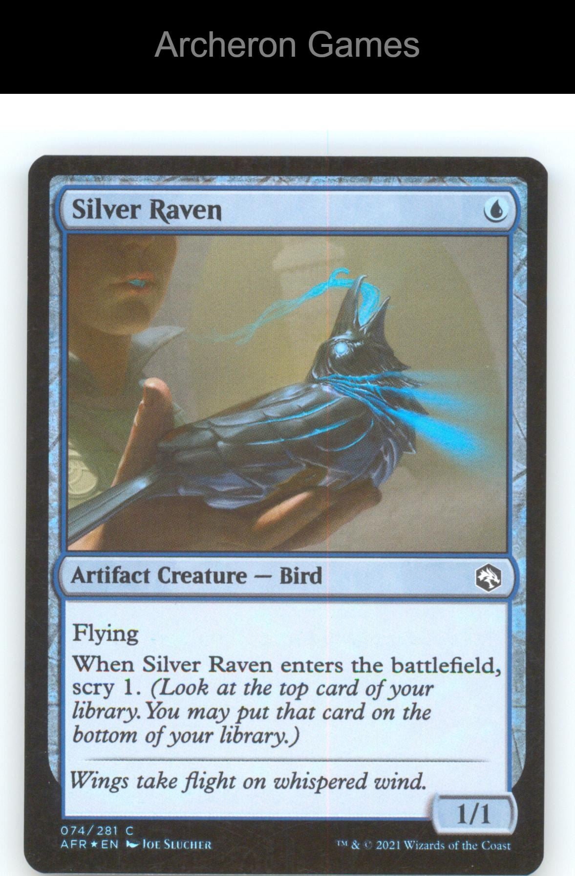 Silver Raven AFR 74 C MTG Card Adventures in the Forgotten Realms Foil