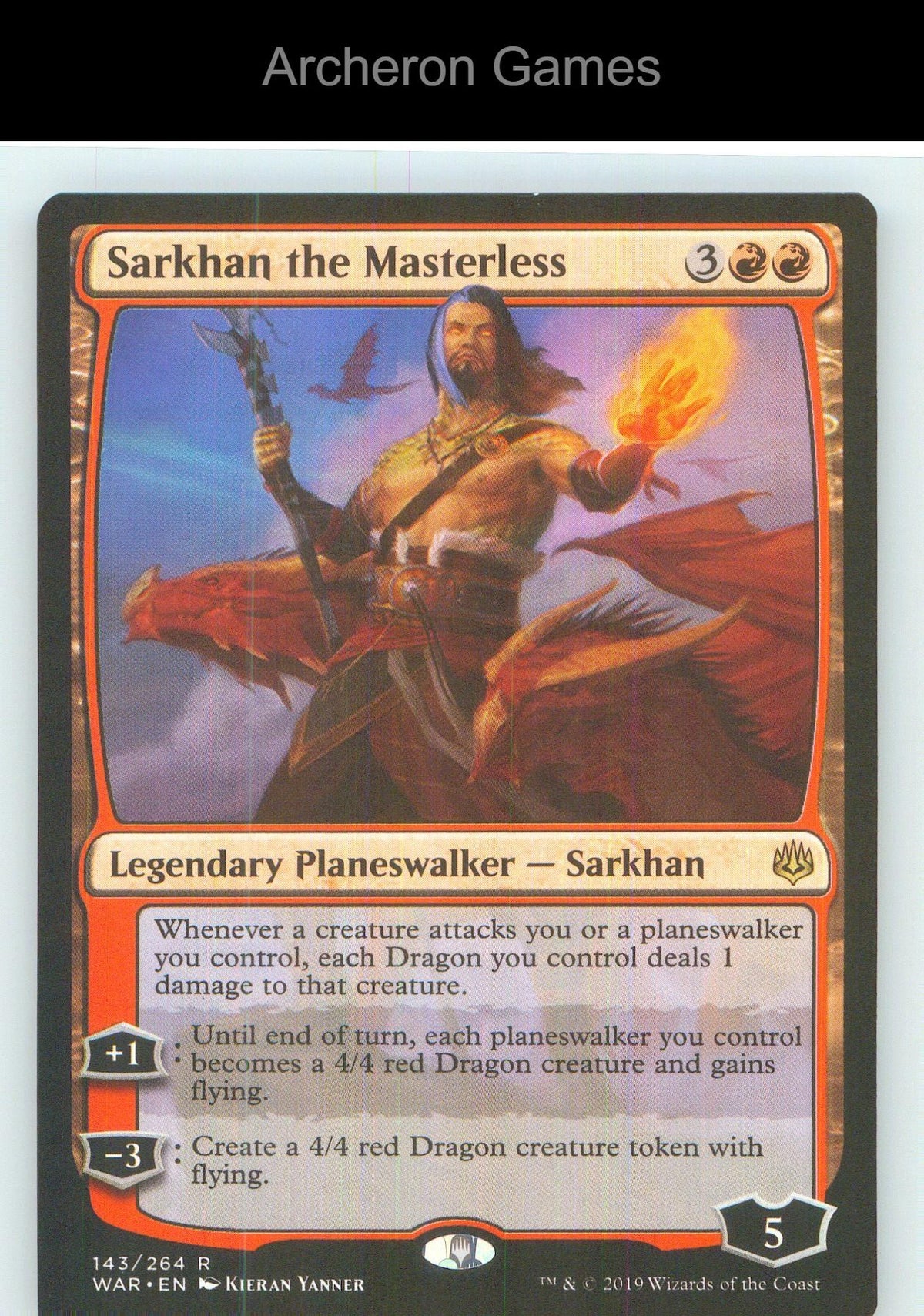 Sarkhan the Masterless WAR 143 R MTG Card NM/EX+