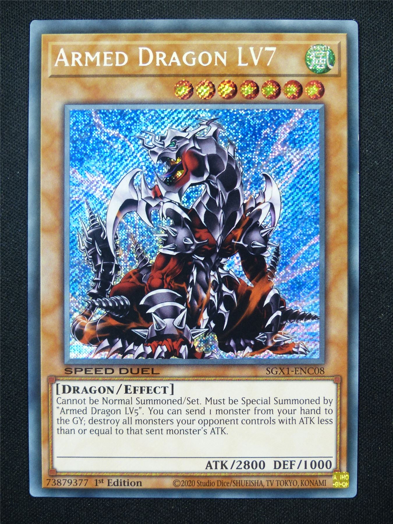 yugioh card armed dragon lv7 Armed Dragon LV7 SGX1 Secret Rare