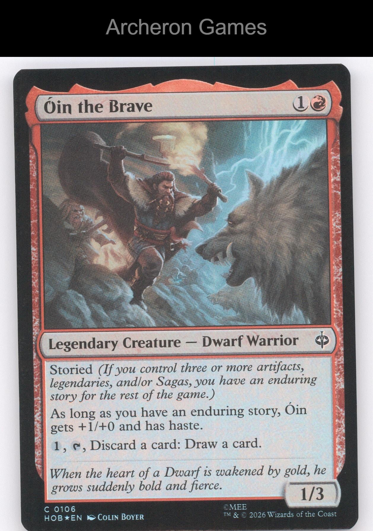 Oin the Brave HOB 106 C MTG Card The Hobbit