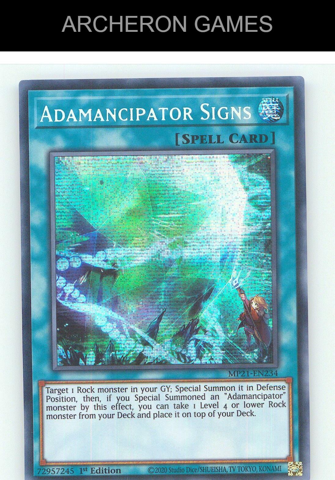 Adamancipator Signs Prismatic Secret Rare YUGIOH Card 1st Edition