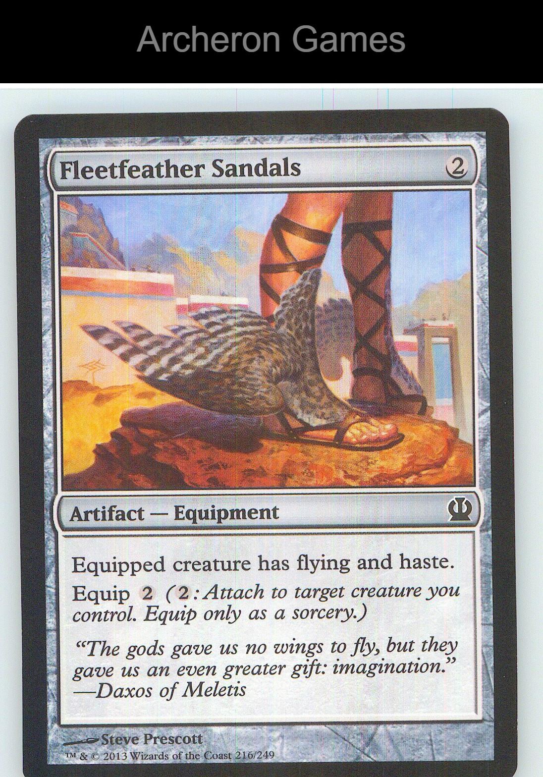 Fleetfeather Sandals THS 216 C MTG Card NM/EX+