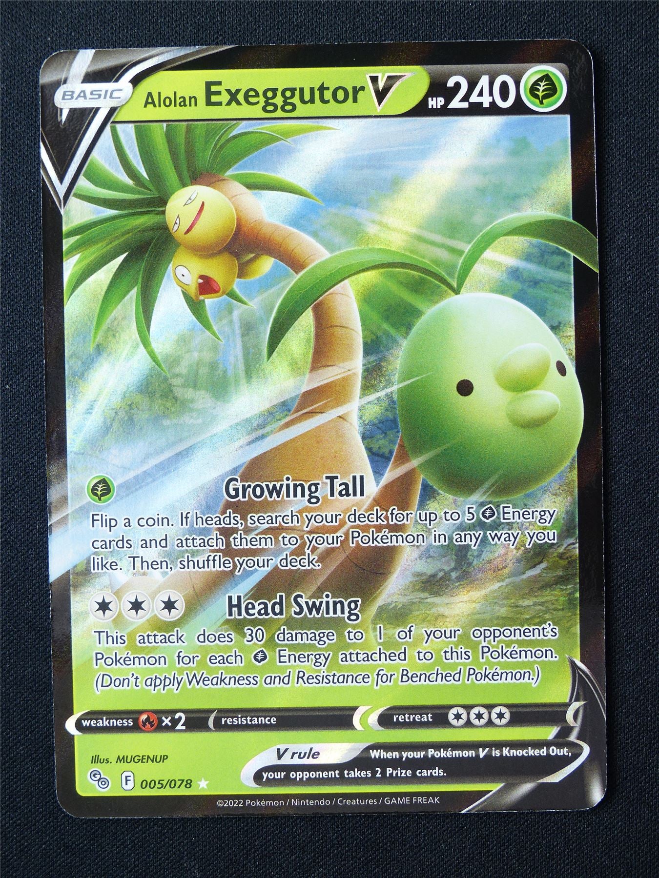 Alolan Exeggutor V 005/078 Holo - Pokemon Card #6MT