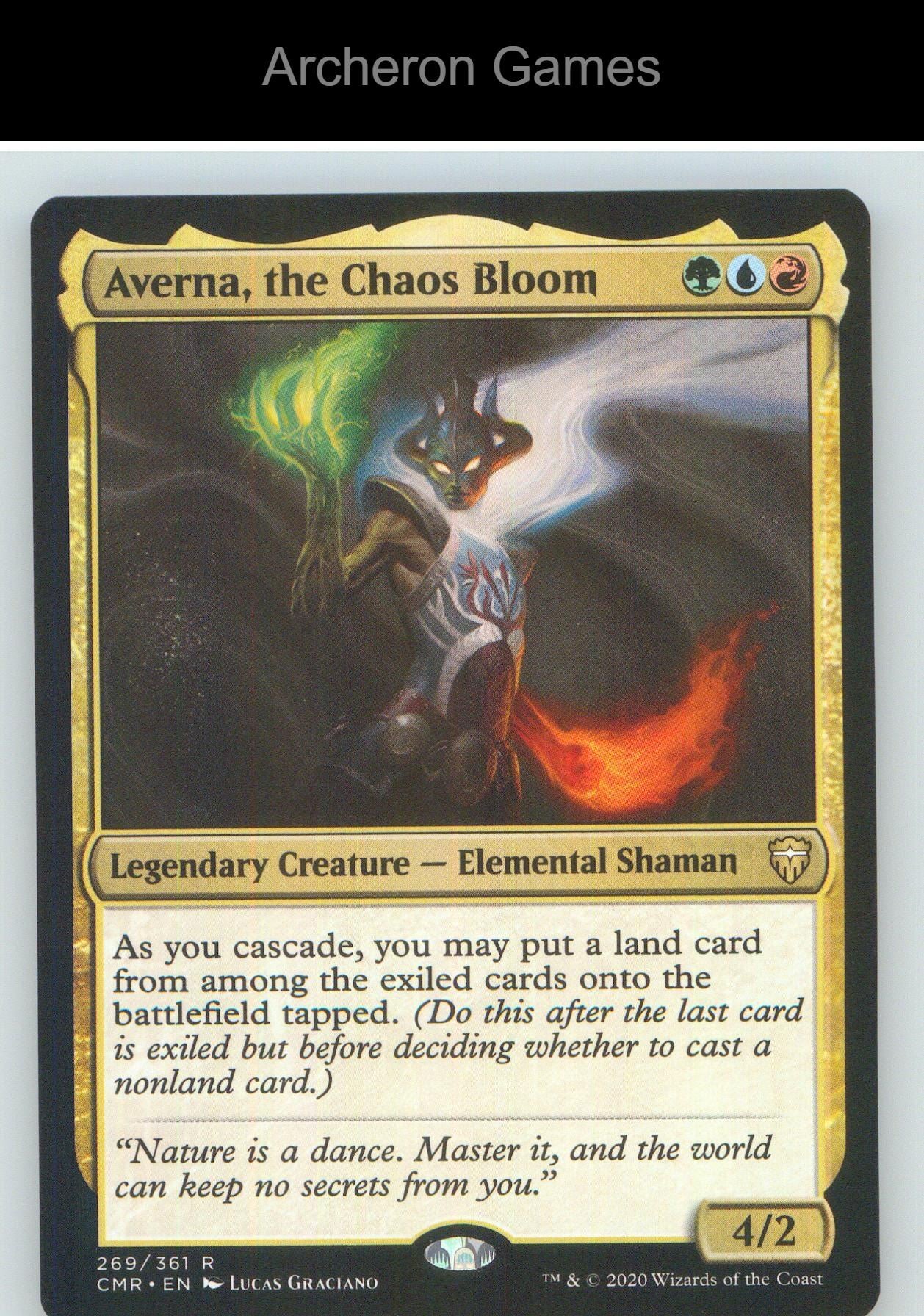 Averna, the Chaos Bloom CMR 269 R MTG Card NM/EX+