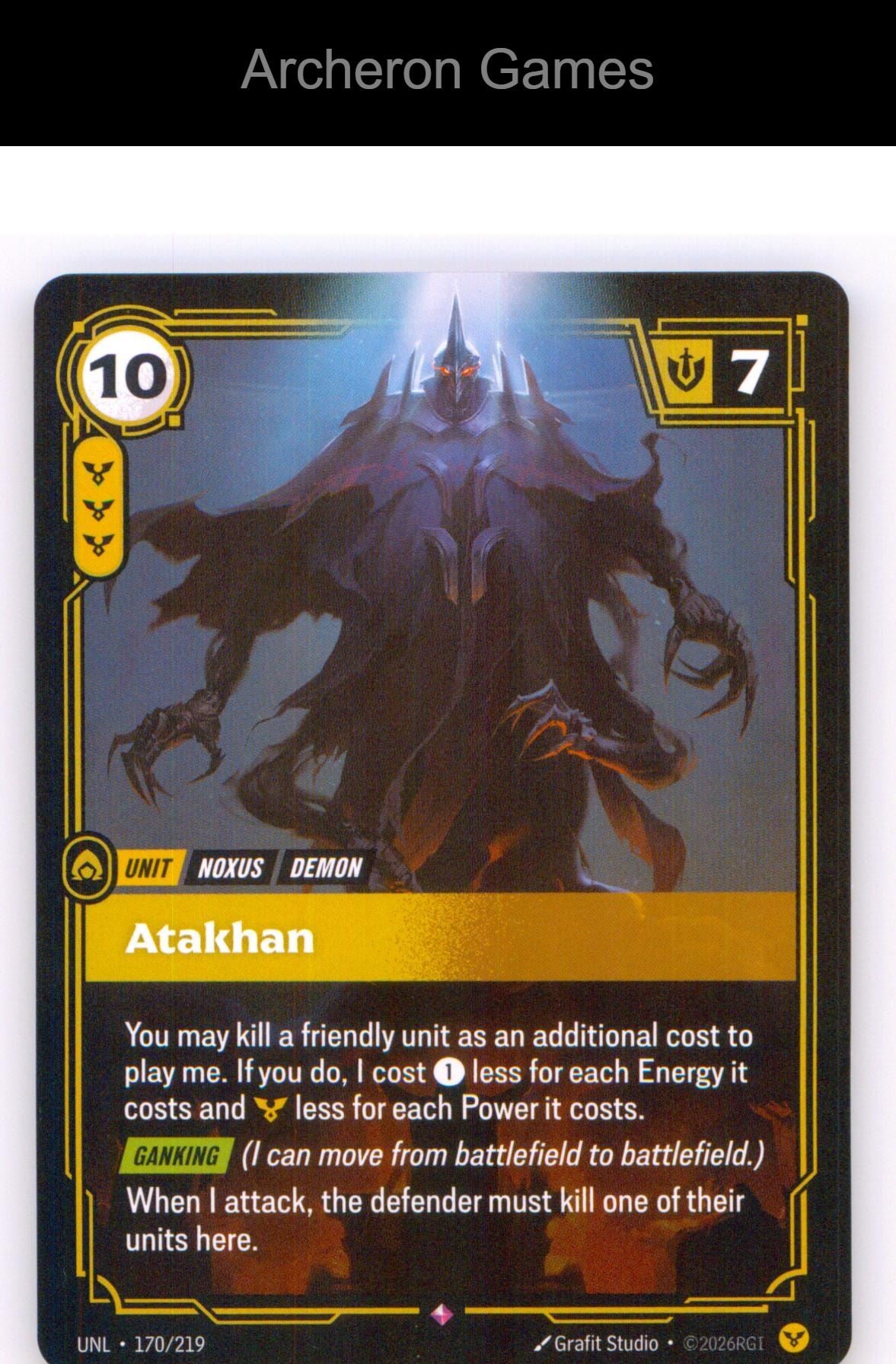 Atakhan UNL 170/219 R Unleashed Riftbound Card