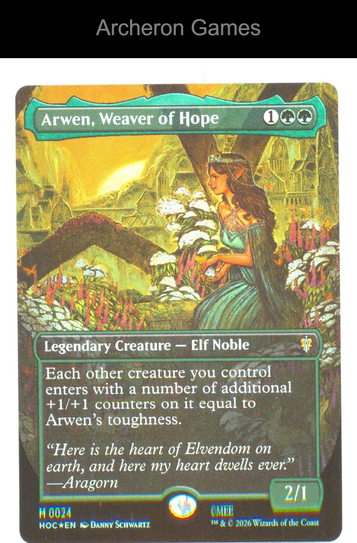 Arwen, Weaver of Hope (Borderless) HOC 24 MTG Card The Hobbit: FOIL