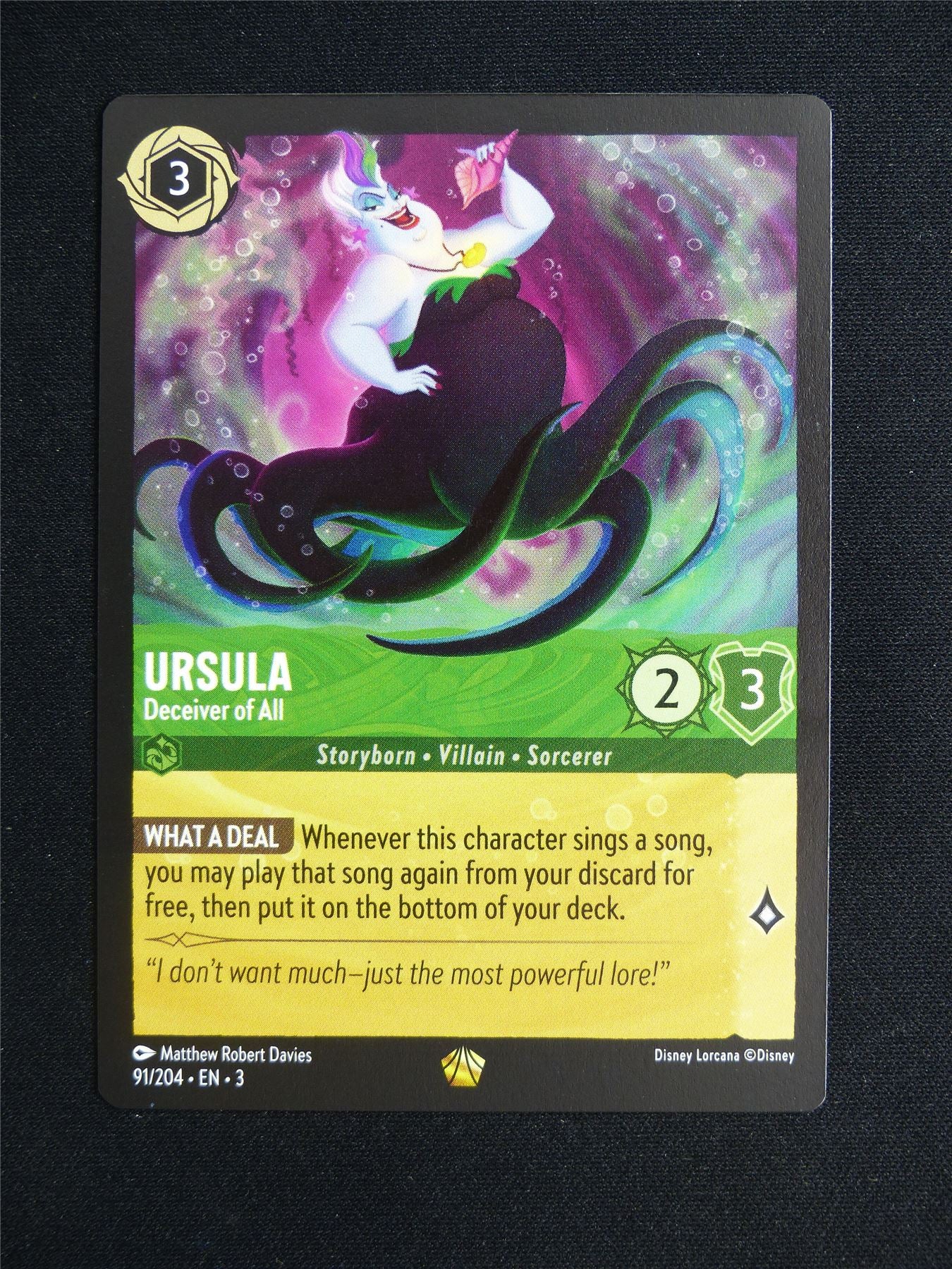 Ursula Deceiver of All 91/204 - Lorcana Card #205