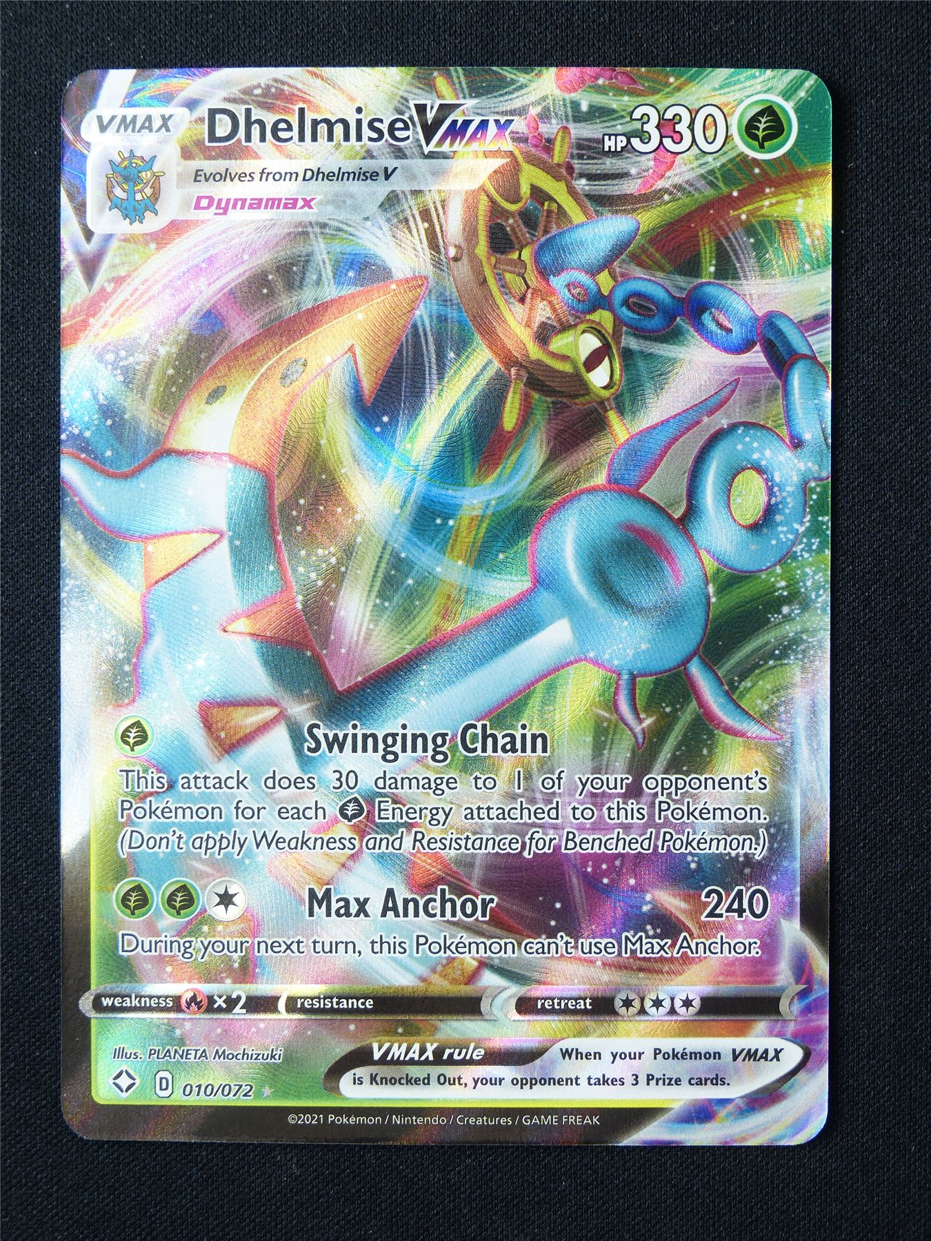 Dhelmise Vmax 010/072 Textured Holo - Pokemon Card #6UE