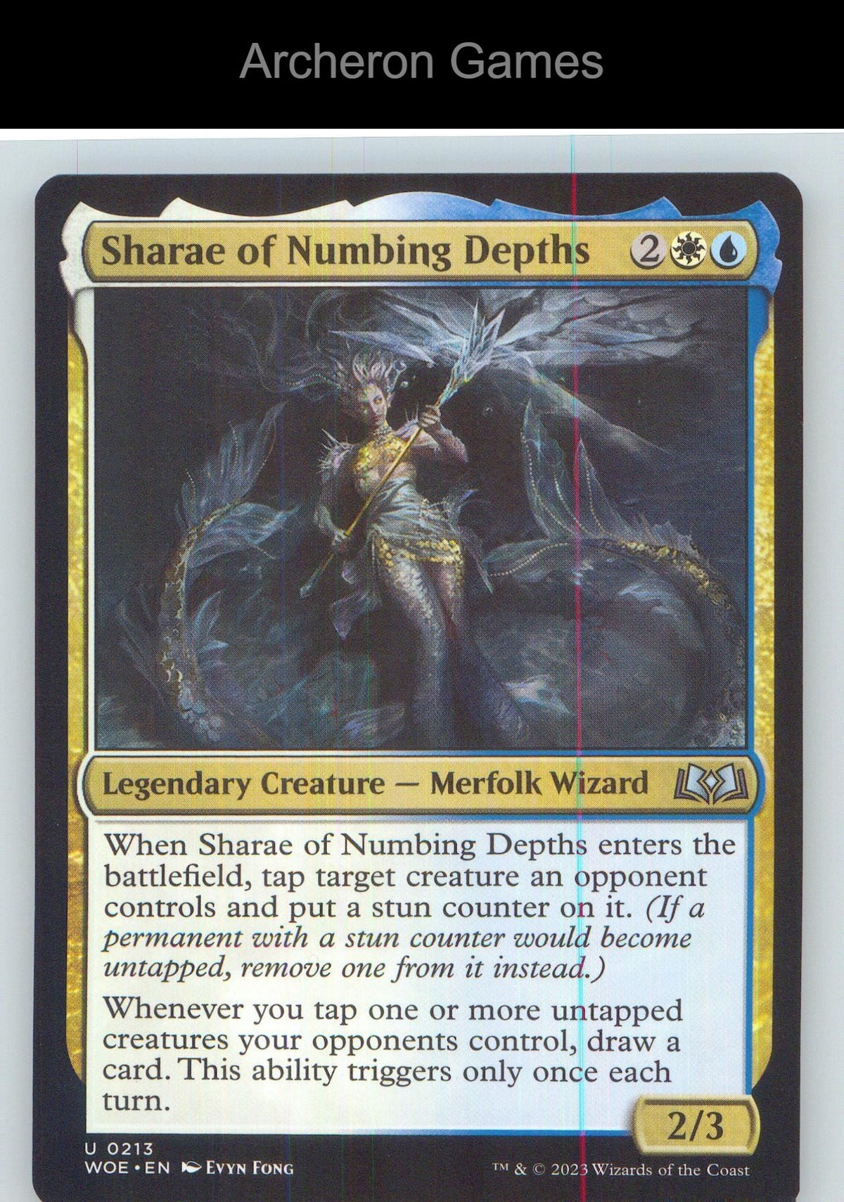 Sharae of Numbing Depths WOE 213 UC MTG Card NM/EX+