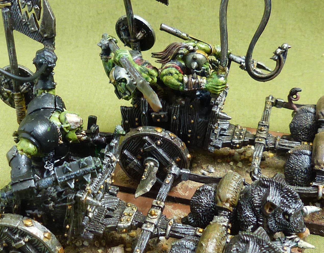 Orc Boar Chariots painted - Orcs and Goblins - Warhammer Old World #FP