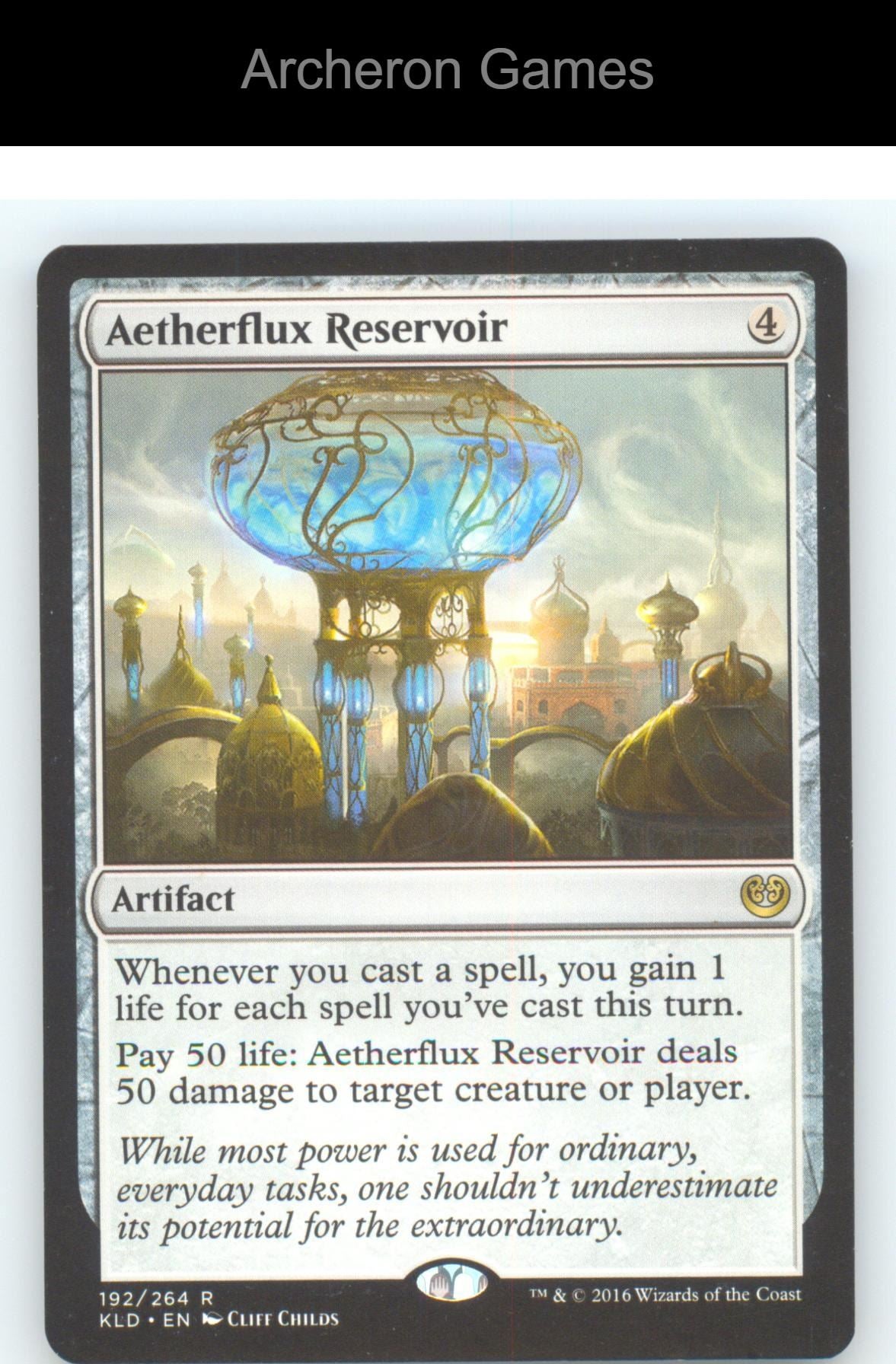 Aetherflux Reservoir KLD 192 R MTG Card Kaladesh