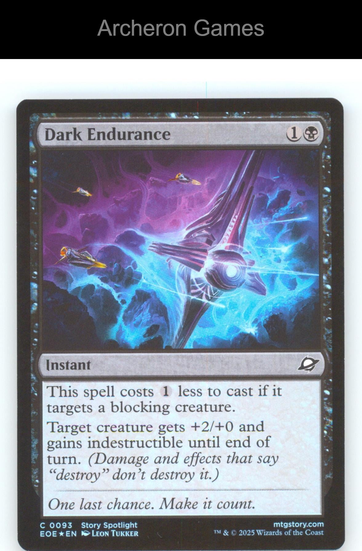 Dark Endurance EOE 93 C MTG Card Edge of Eternities Foil