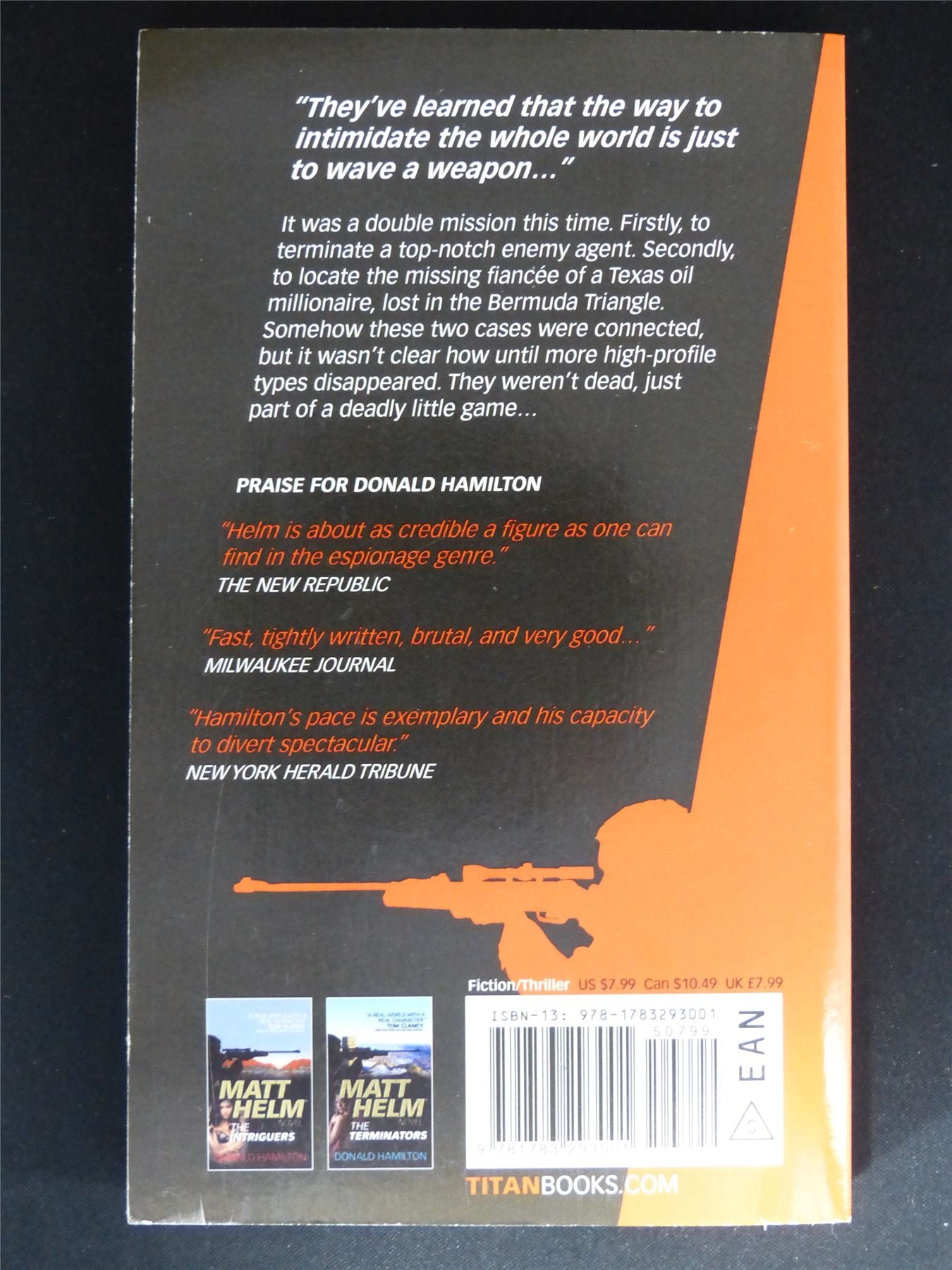 A Matt Helm Novel: The Intimidators - Titan Novel Softback #MV