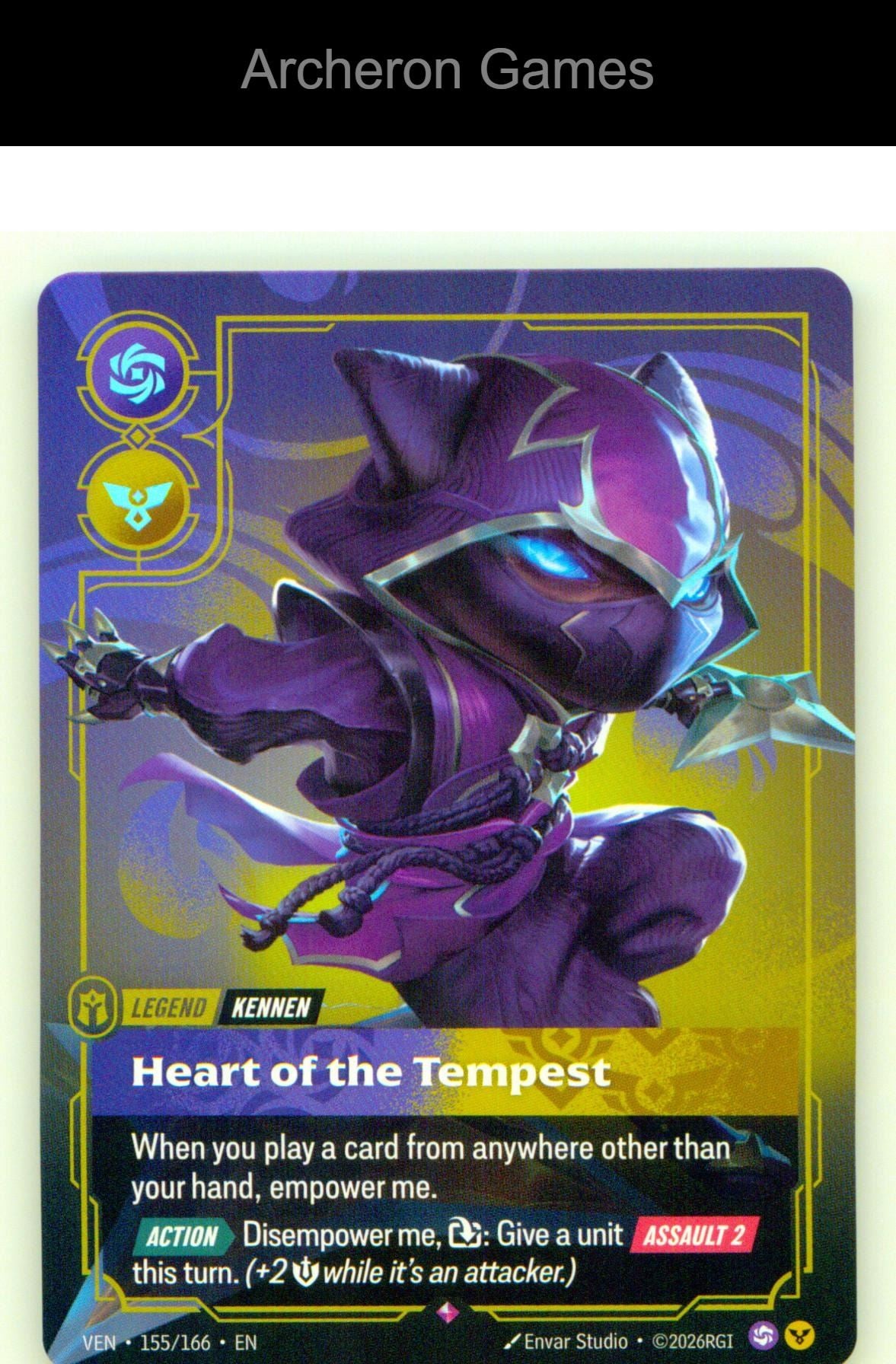 Yordle, Kennen - Heart of the Tempest VEN 155/166 R Vendetta Riftbound Card