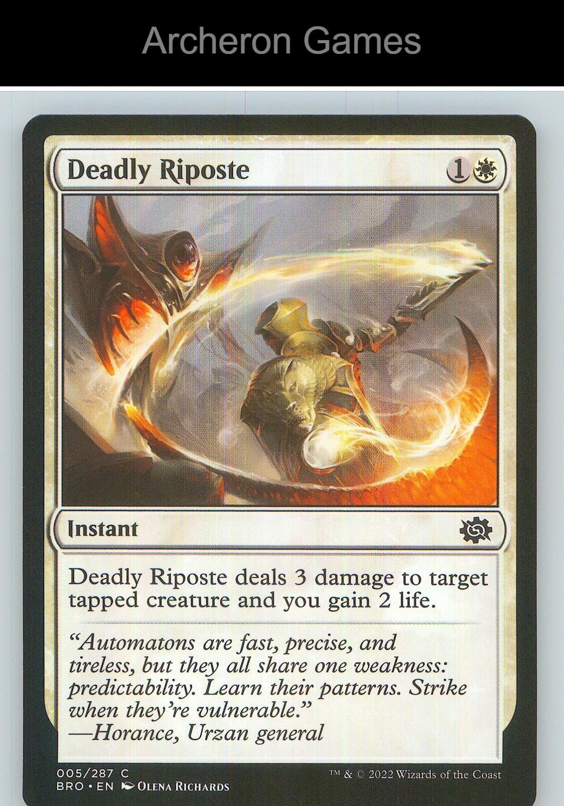 Deadly Riposte BRO 5 C MTG Card NM/EX+