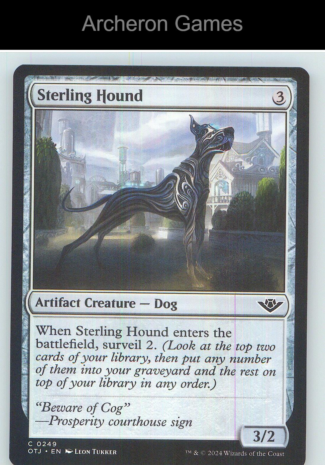Sterling Hound OTJ 249 C MTG Card NM/EX+