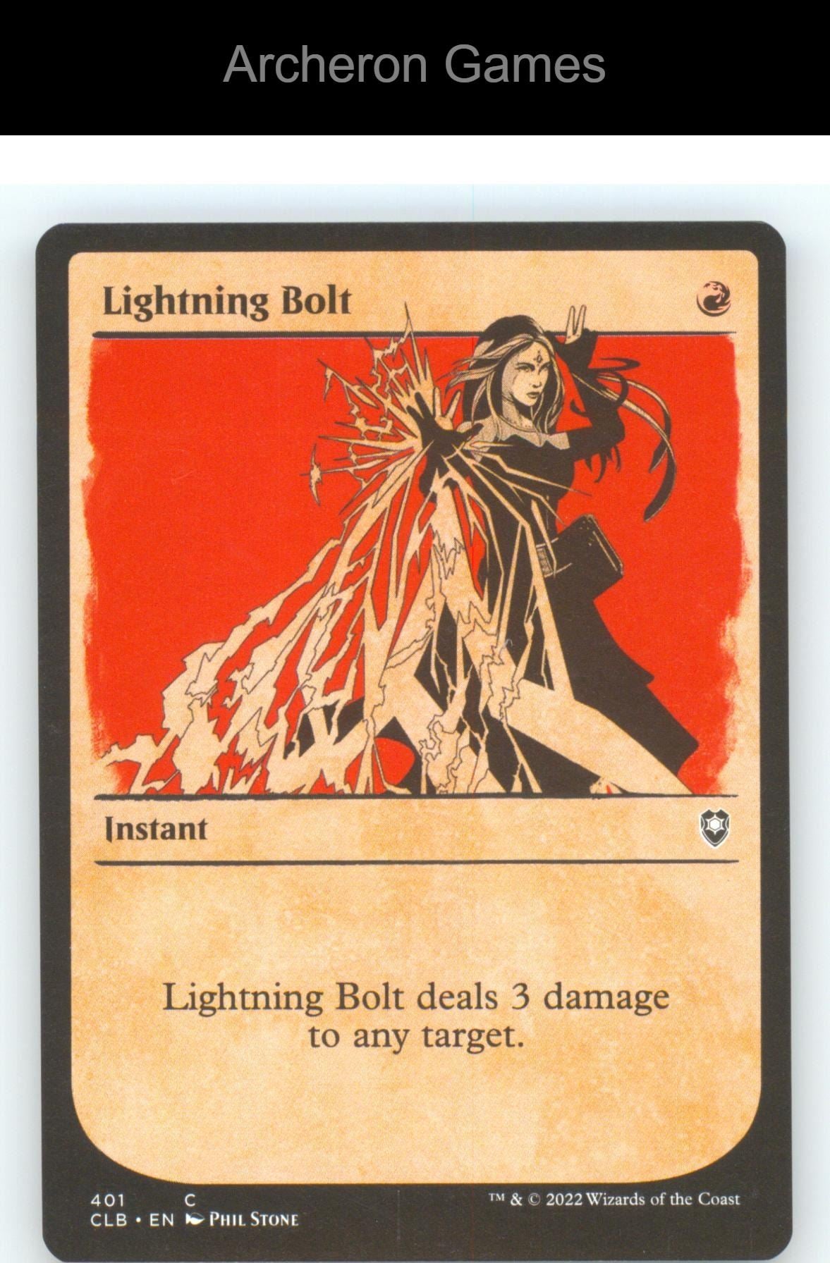Lightning Bolt CLB 401 MTG Card Commander Legends: Battle for Baldur's Gate