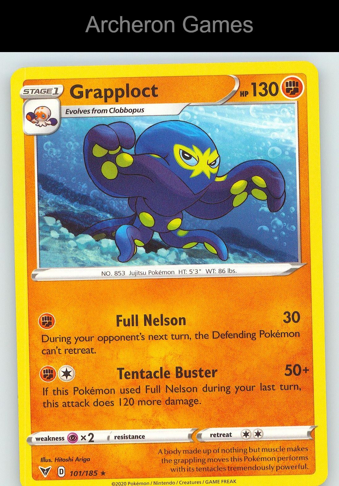 Pokemon Card Grapploct VIV 101/185 R Vivid Voltage