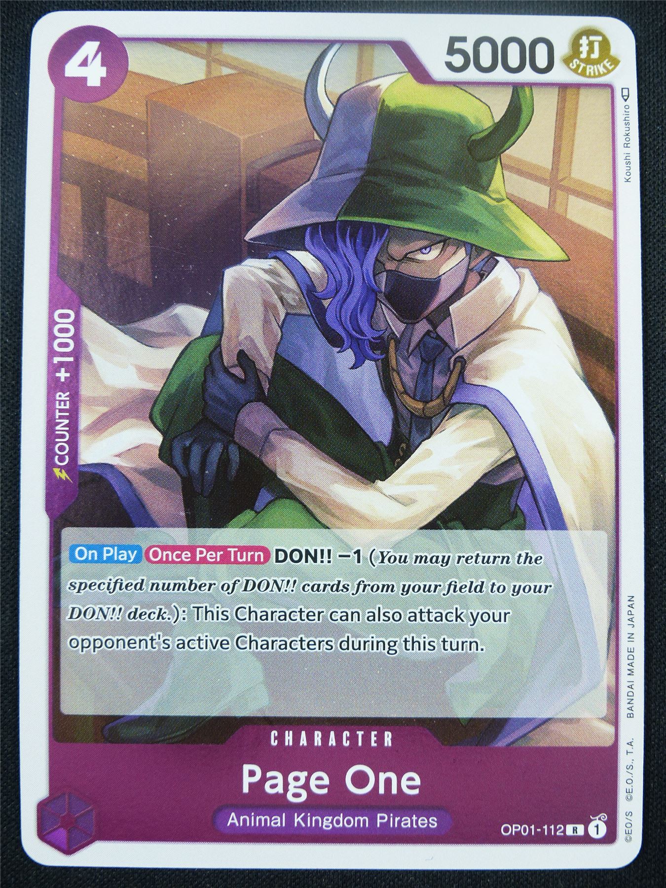 Page One OP01-112 R Foil - One Piece Card #AF