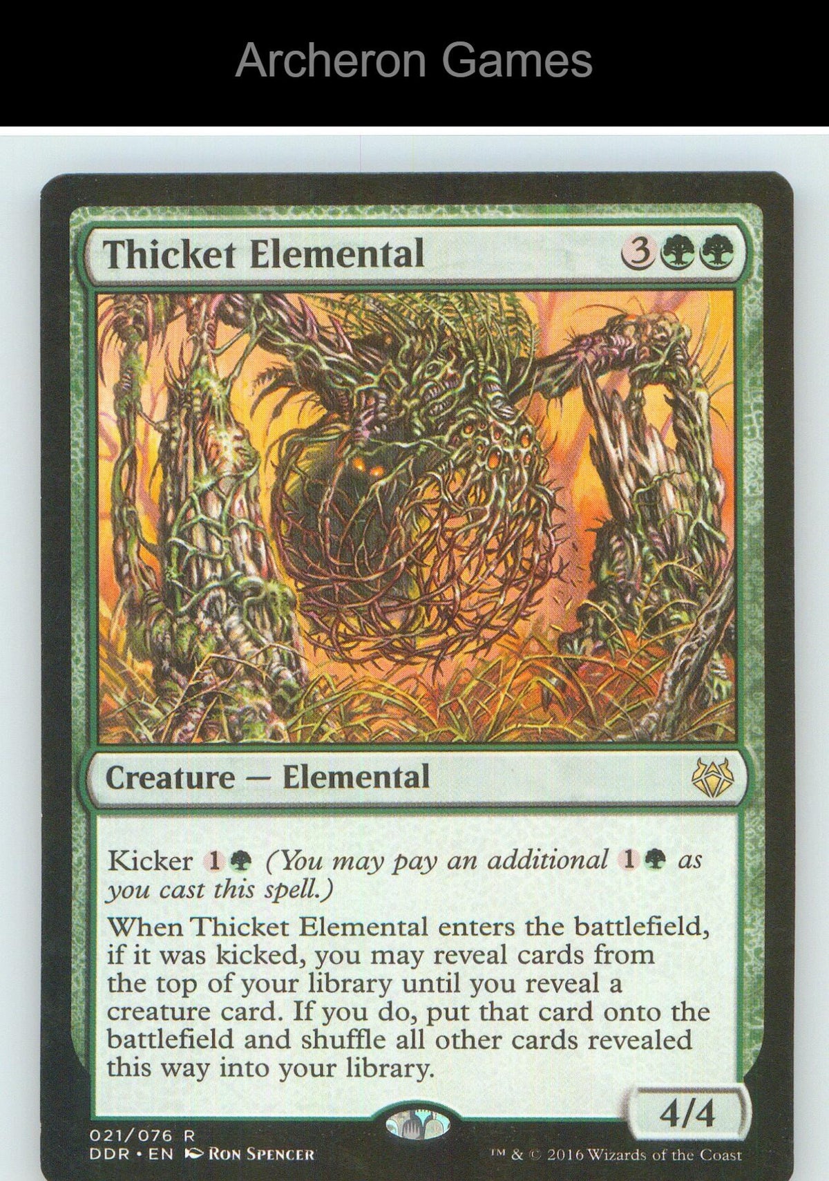 Thicket Elemental NPN 21 R MTG Card NM/EX+