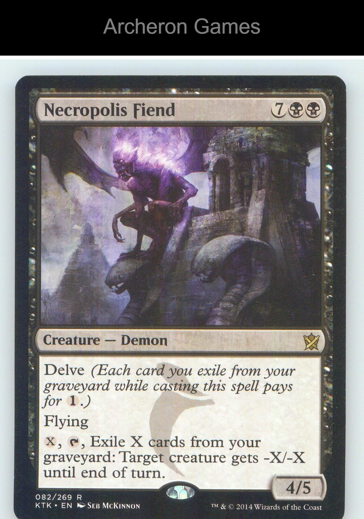 Necropolis Fiend KTK 82 R MTG Card NM/EX+