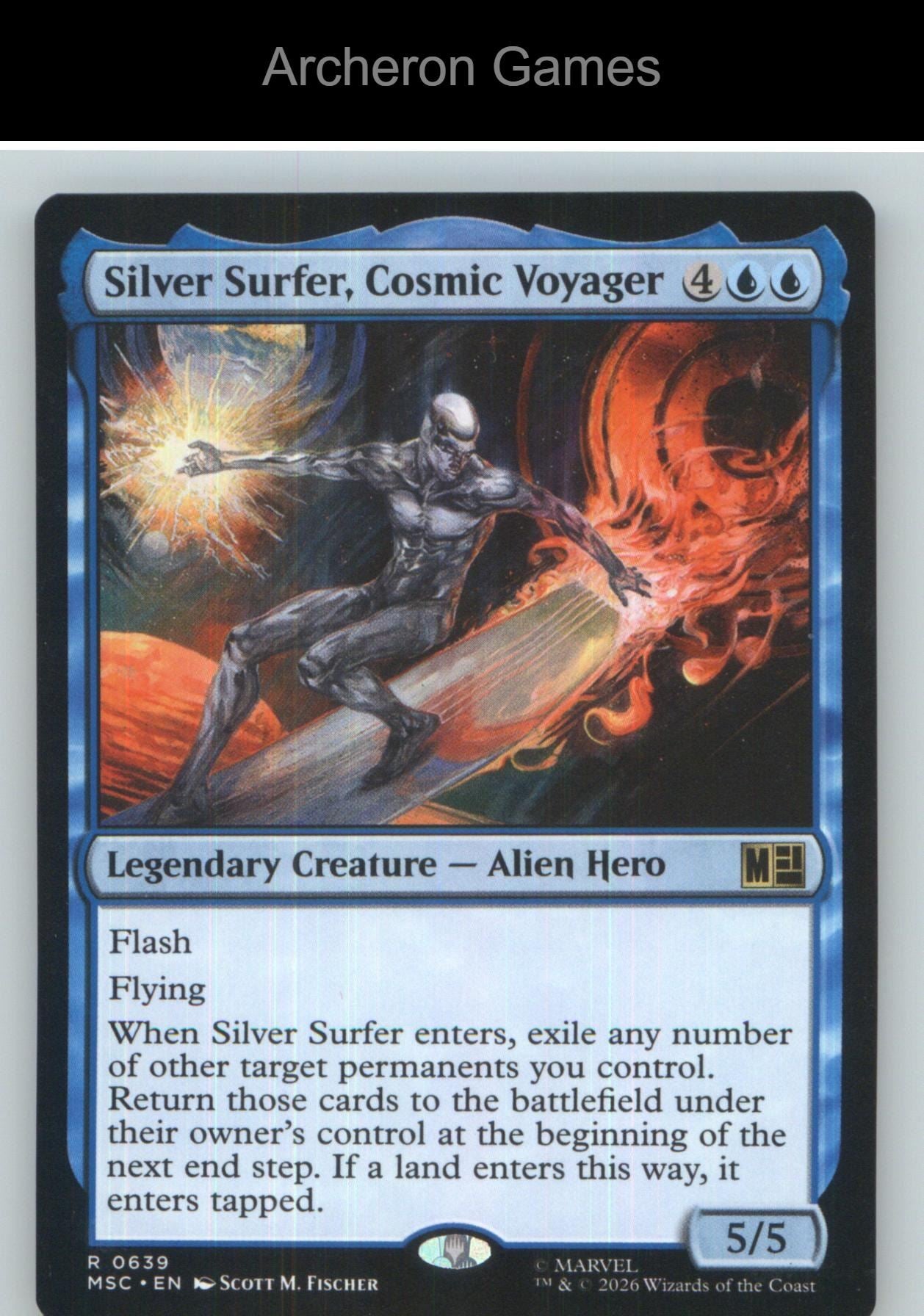 Silver Surfer, Cosmic Voyager MSC 639 R MTG Card NM/EX+