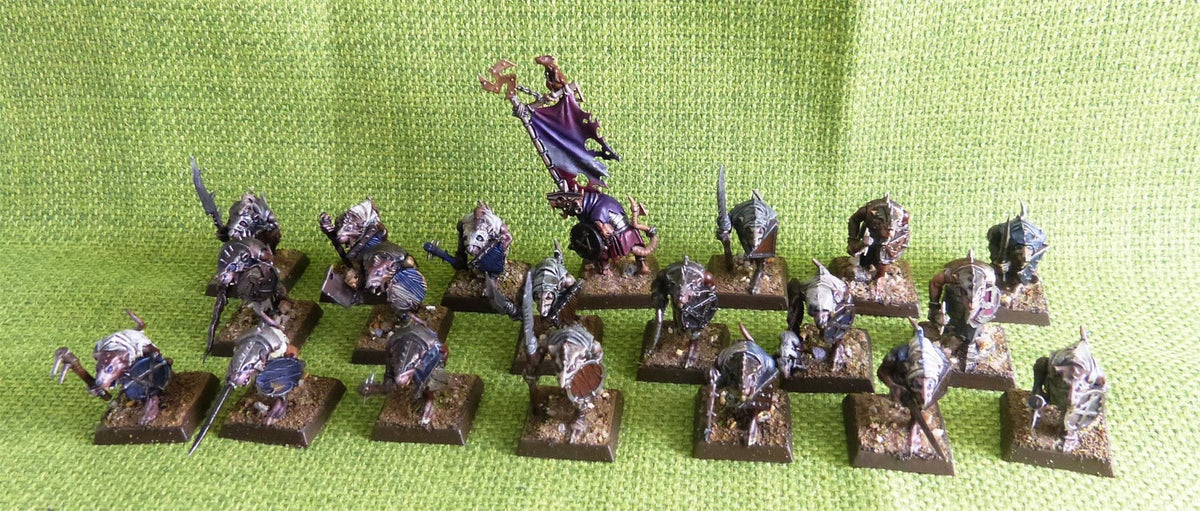 Skaven - Clan Rats - Painted x 20 - Warhammer AoS 40k #FP
